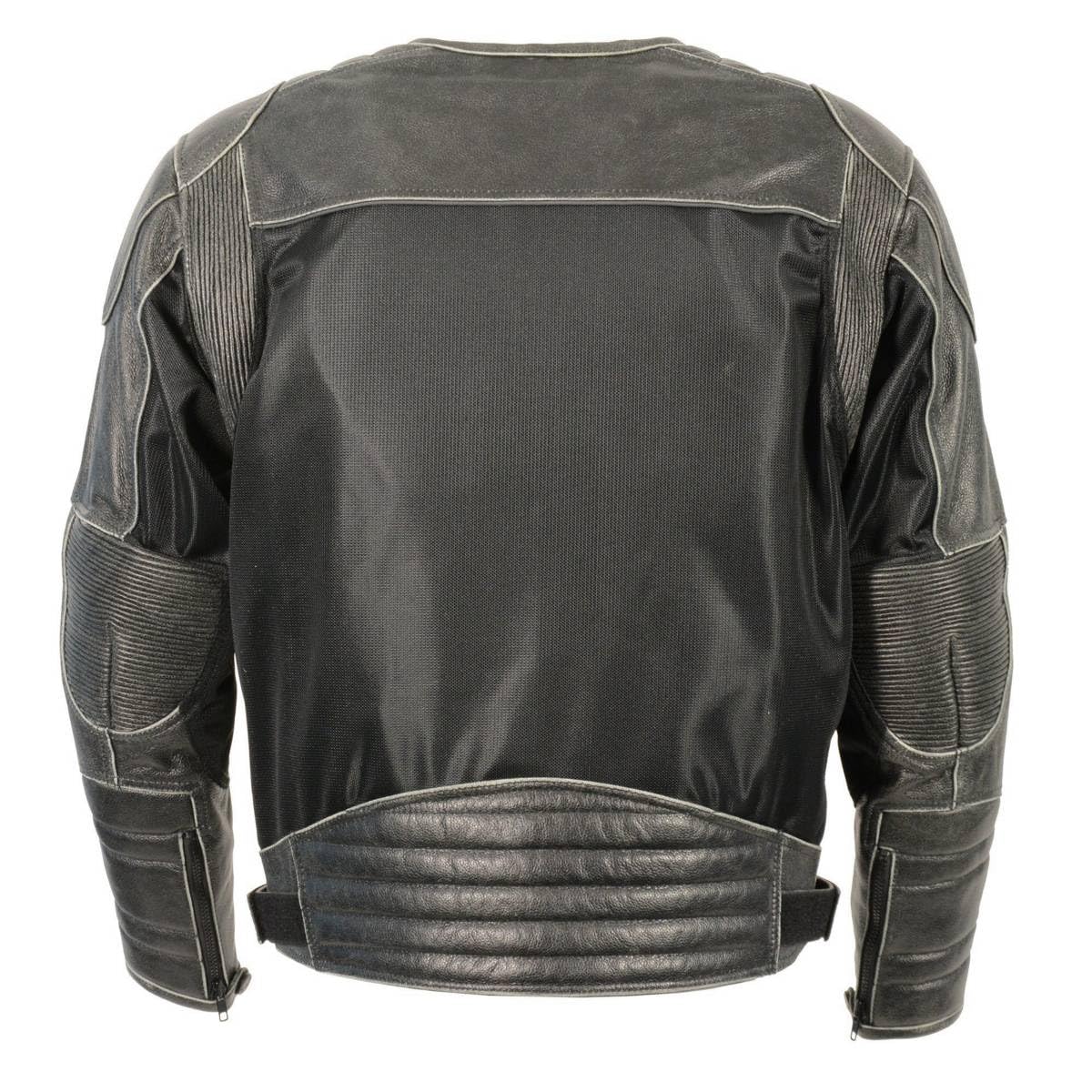 Milwaukee Performance Men's Mesh & Leather Scooter Jacket - Breathable & Durable Motorcycle Riding Gear for Urban Commuting & Sports