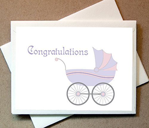 New Baby Congratulations Greeting Cards - 12 Foldover Cards with Envelopes | Perfect for Baby Showers, Birth Announcements & New Parent Gifts