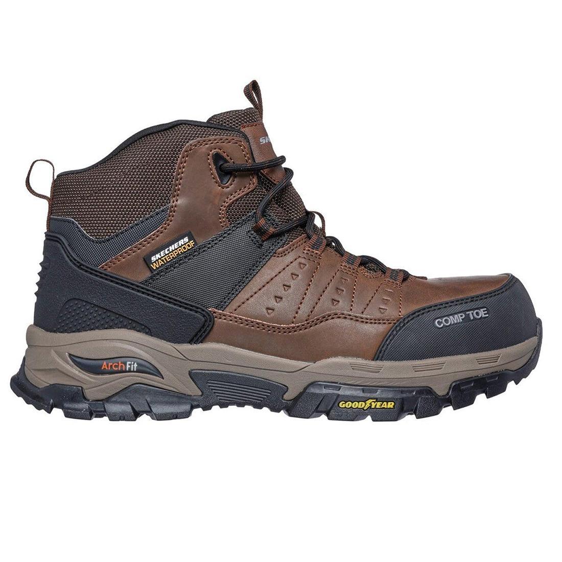 Men's Tarver Arch Fit Composite Toe Waterproof Work Boots - Lightweight & Comfortable Safety Shoes for Construction, Warehouse & Outdoor Work