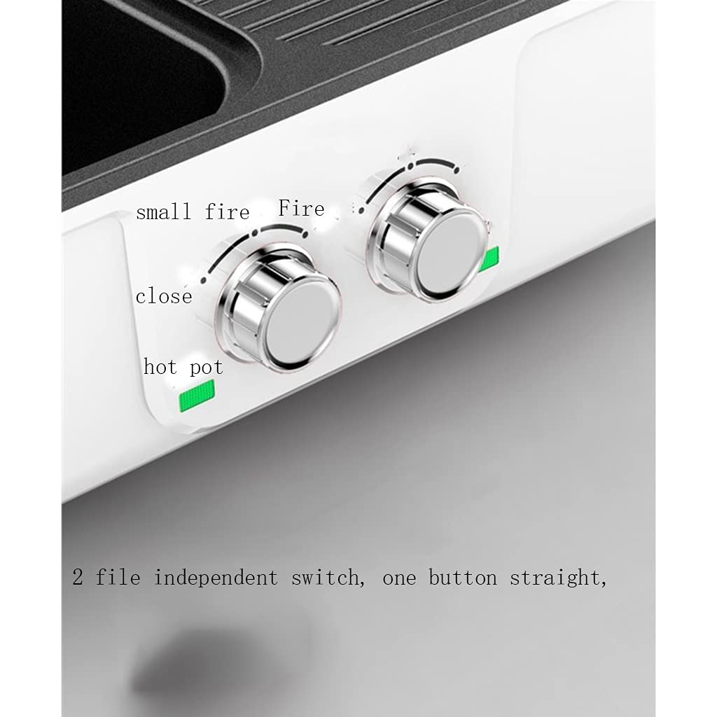 Best Electric Charcoal Grill - Smoke-Free BBQ Grill with Double Switch & Non-Stick Surface for Chicken, Fish, Vegetables - Indoor/Outdoor Cooking (Green)