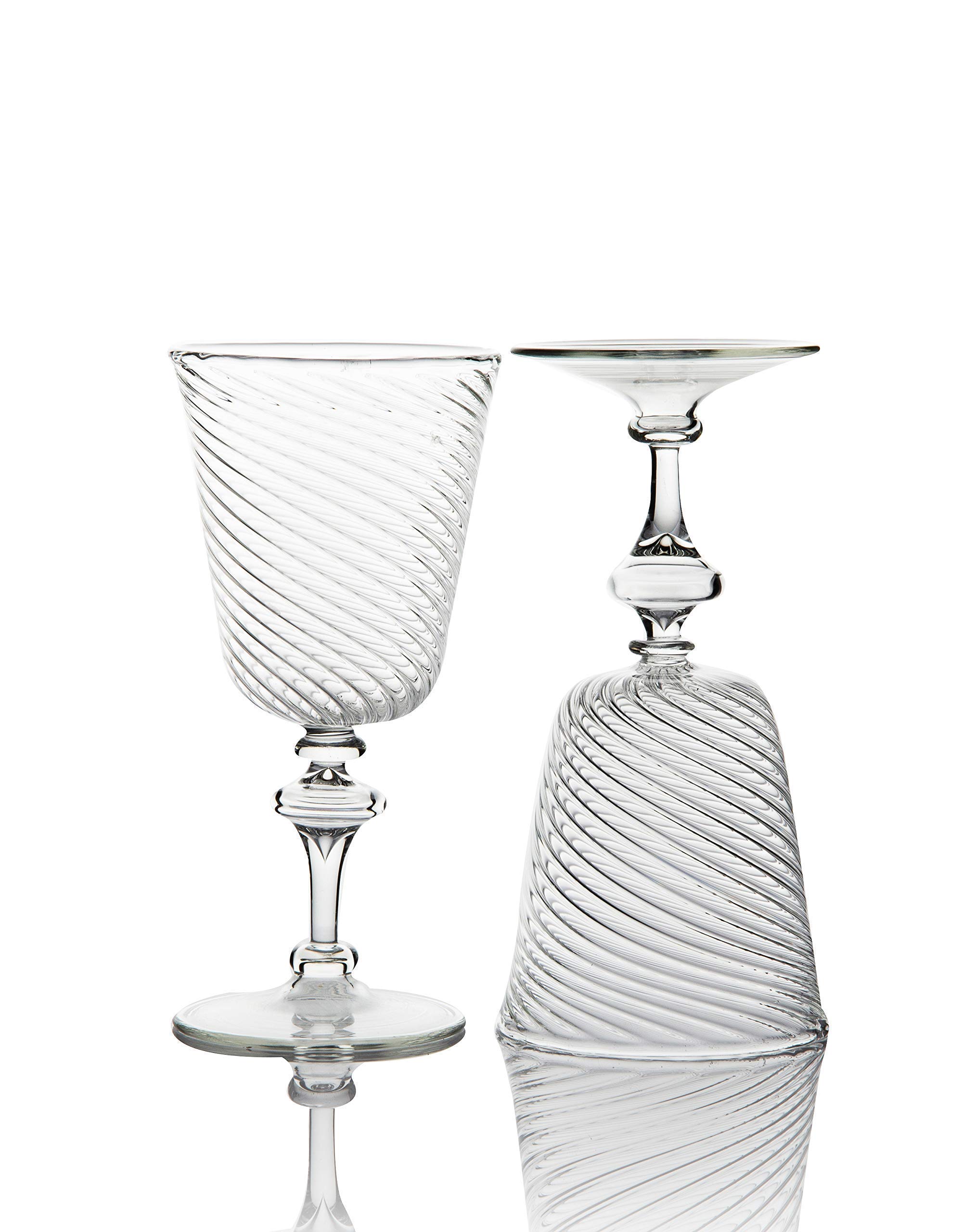 Stemless Wine Glasses Set of 3 - Ribbed Glassware for Wine & Whiskey - Hand Blown Drinkware for Parties, Gifts & Home Bar Decor