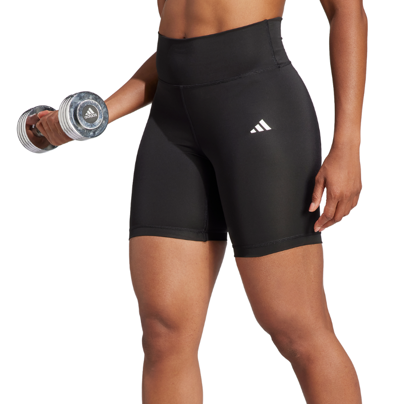 Adidas Train Essentials 7-Inch Short Leggings for Women - Black Workout Leggings for Running, Yoga & Gym Training