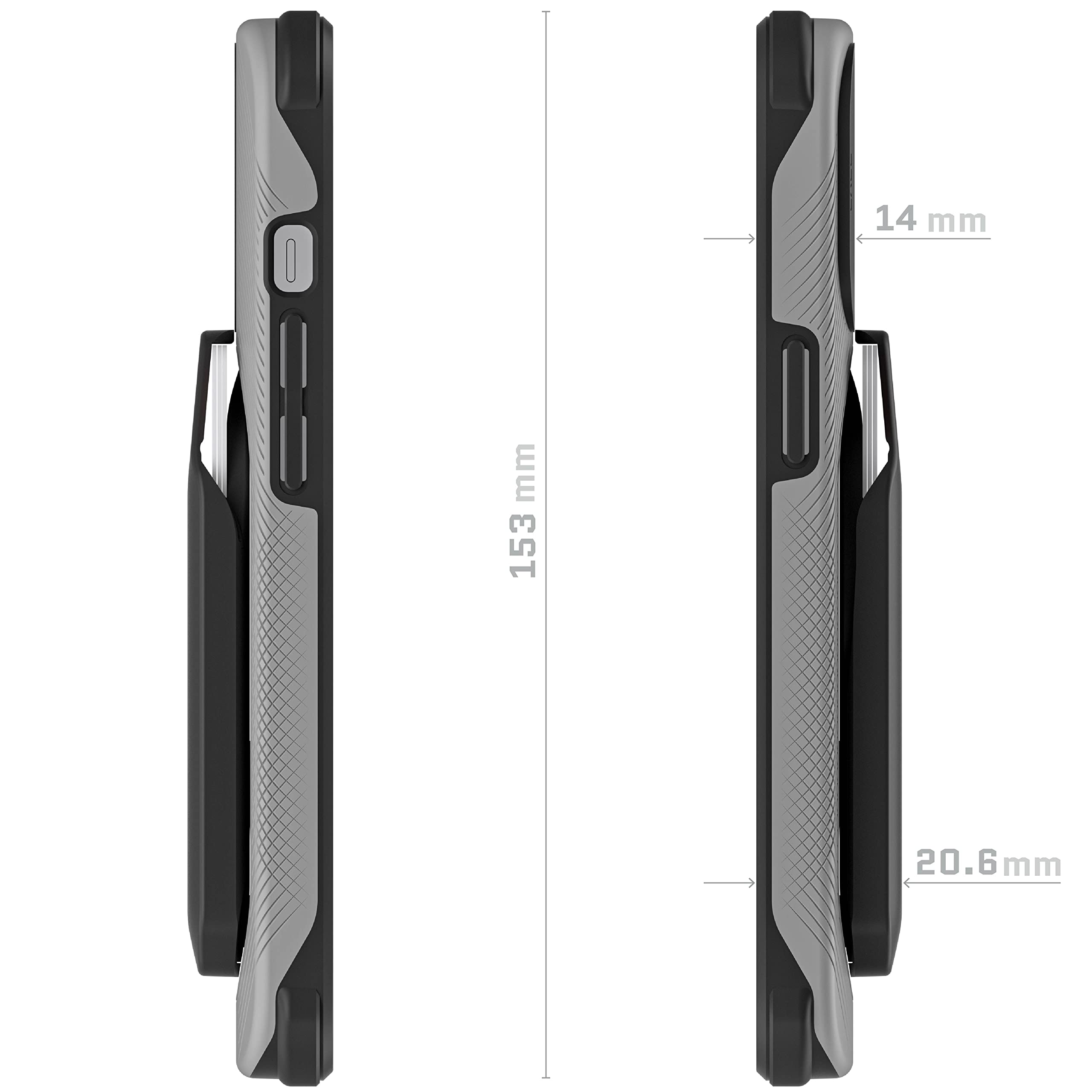 Ghostek EXEC iPhone 13 mini Case Wallet - Detachable Credit Card Holder, MagSafe Compatible, Magnetic Car Mount Support - Protective Cover for 2021 Apple iPhone 13 mini (5.4 inch) - Gray - Perfect for Daily Use, Travel & Hands-Free Driving