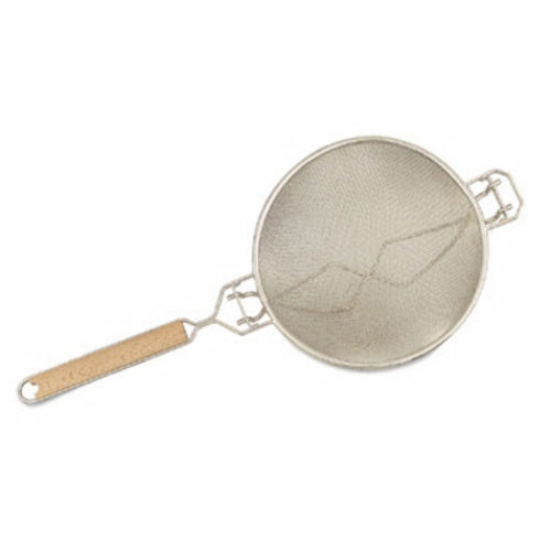 Premium 14-Inch Stainless Steel Round Strainer - Fine Mesh Kitchen Colander for Pasta, Vegetables & Fruits - Ideal for Cooking, Baking & Food Prep