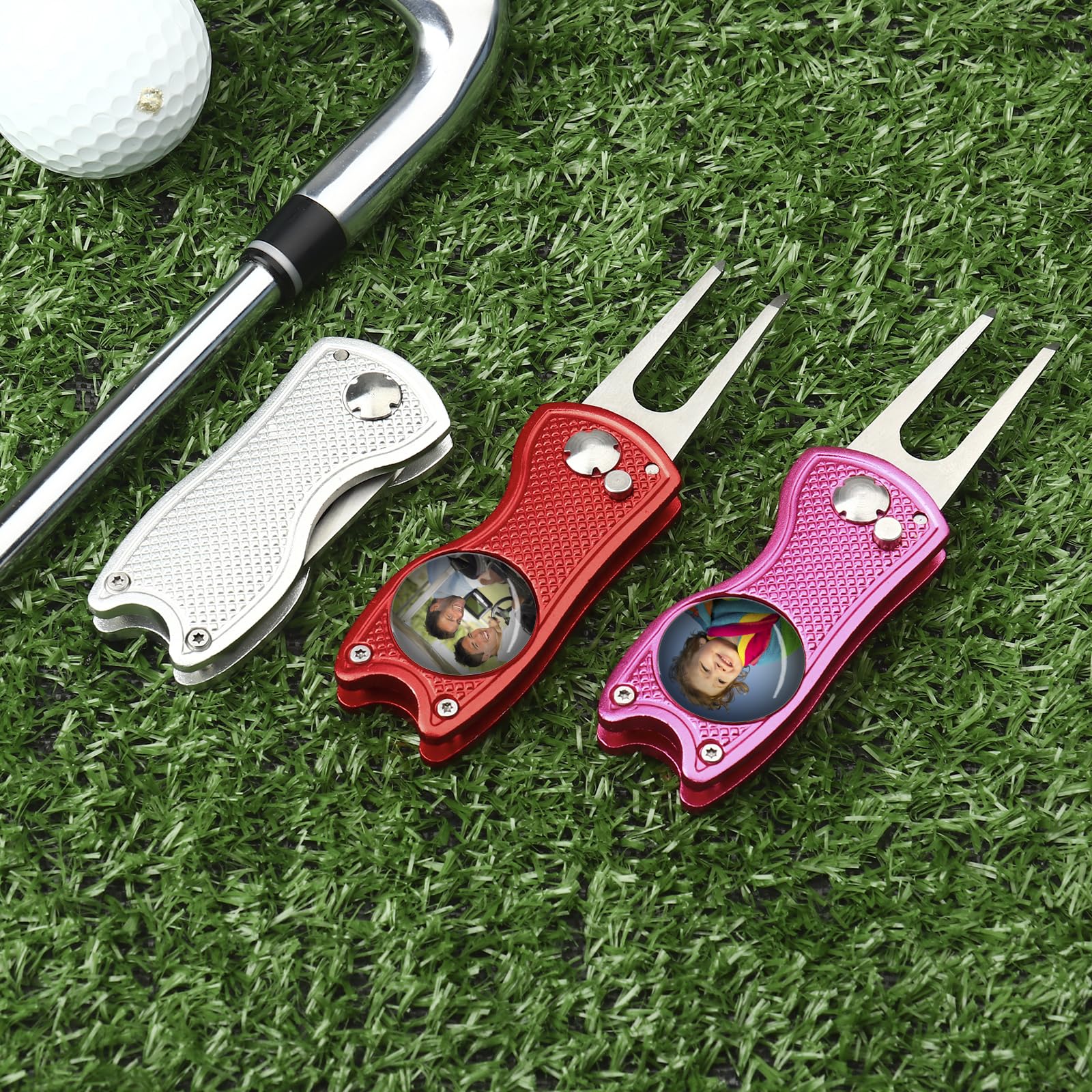 Custom Personalized Photo Golf Divot Tool - Engraved Logo Golf Ball Marker & Repair Tool for Men & Women - Perfect Gift for Golf Lovers (Ideal for Tournaments, Practice & Course Play)