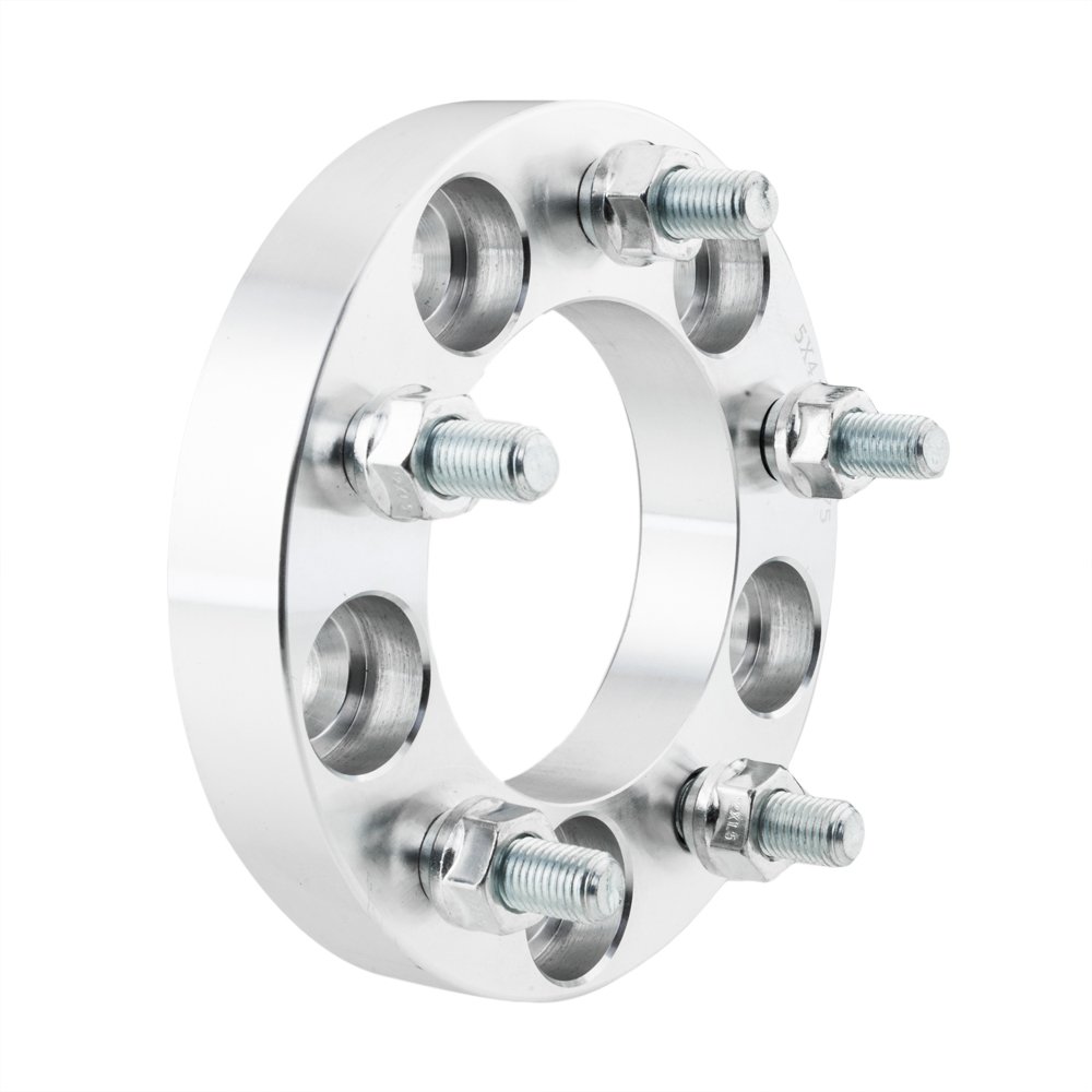 TRIBLE SIX 2Pcs 1 Inch Wheel Adapters Spacers 5x4.75 to 5x120.65mm - 12x1.5 Studs 5 Lug 87.1mm Bore - Compatible with Cadillac Eldorado XLR Camaro Caprice Corvette Impala GMC S15 Sonoma Pontiac - Perfect for Wheel Spacing & Custom Fitment