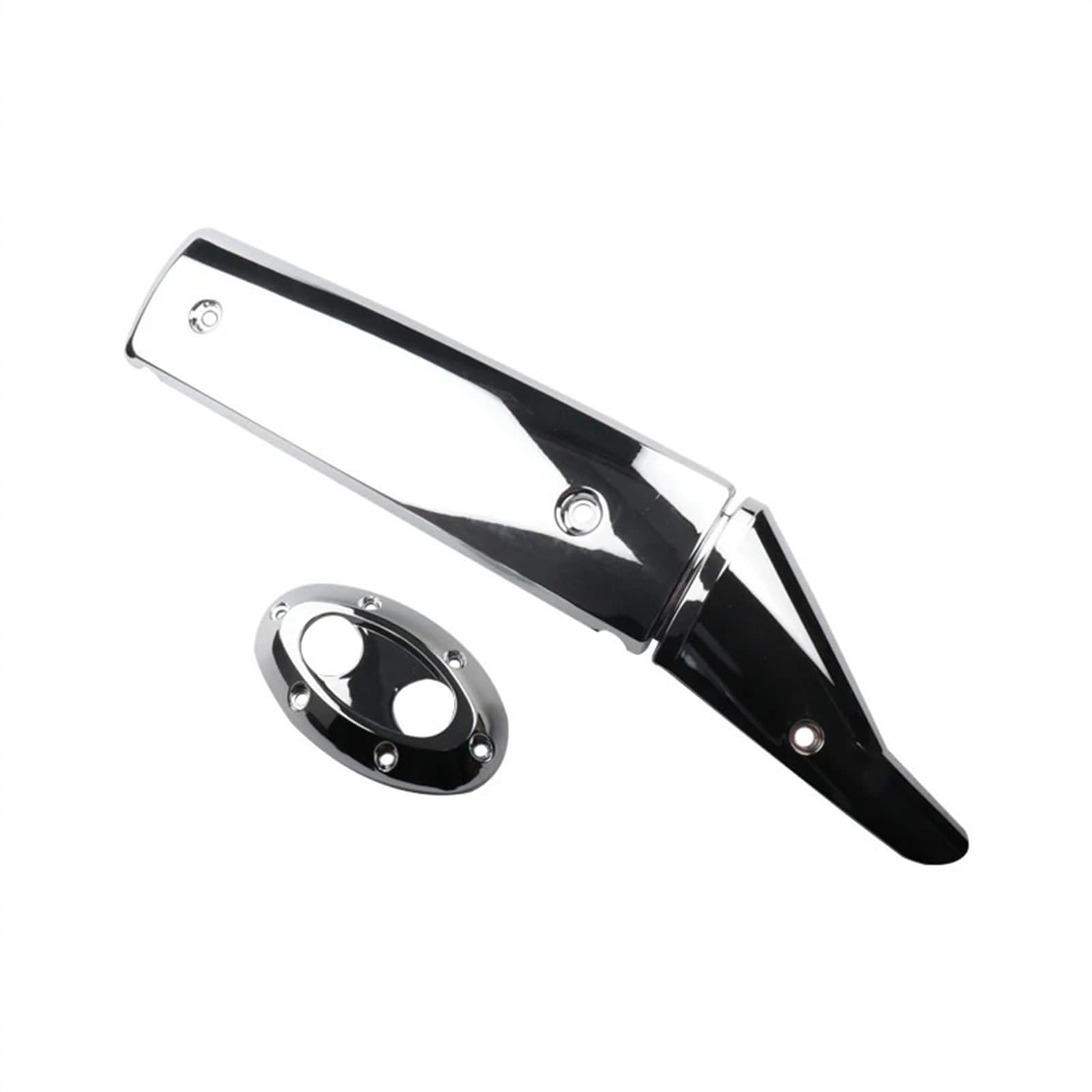 Motorcycle Exhaust Pipe Cover - Chrome Plated Muffler Insulation Protector for Honda Silver Wing/GT 600/400 (Long Version) | Heat Shield for Scooter & Cruiser Bikes | Perfect for Commuting & Long Rides