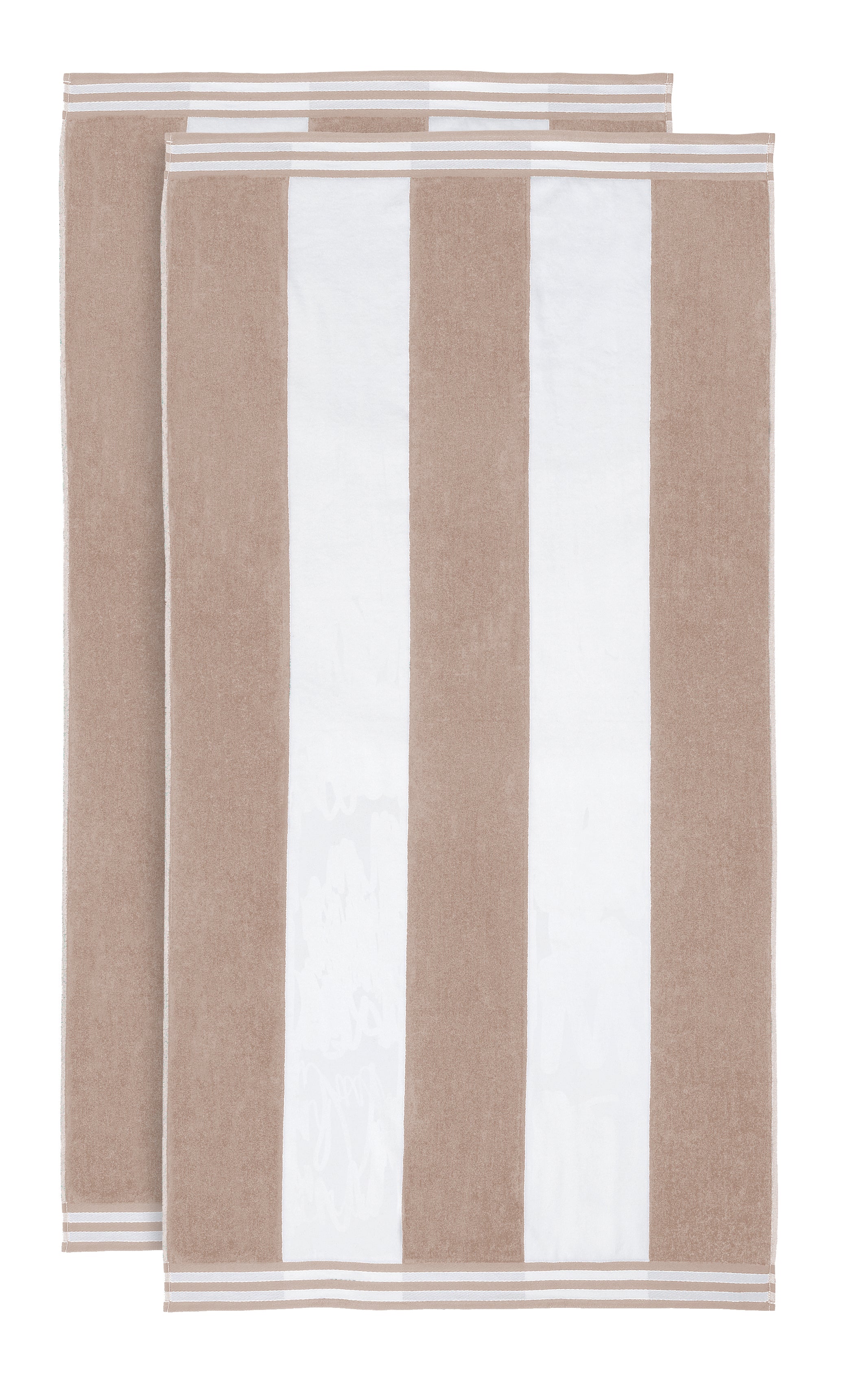 Premium Cabana Stripe Oversized Cotton Beach Towel Set of 2, 4, or 6 - Soft, Absorbent & Quick-Drying for Pool, Beach, Vacation & Spa Use