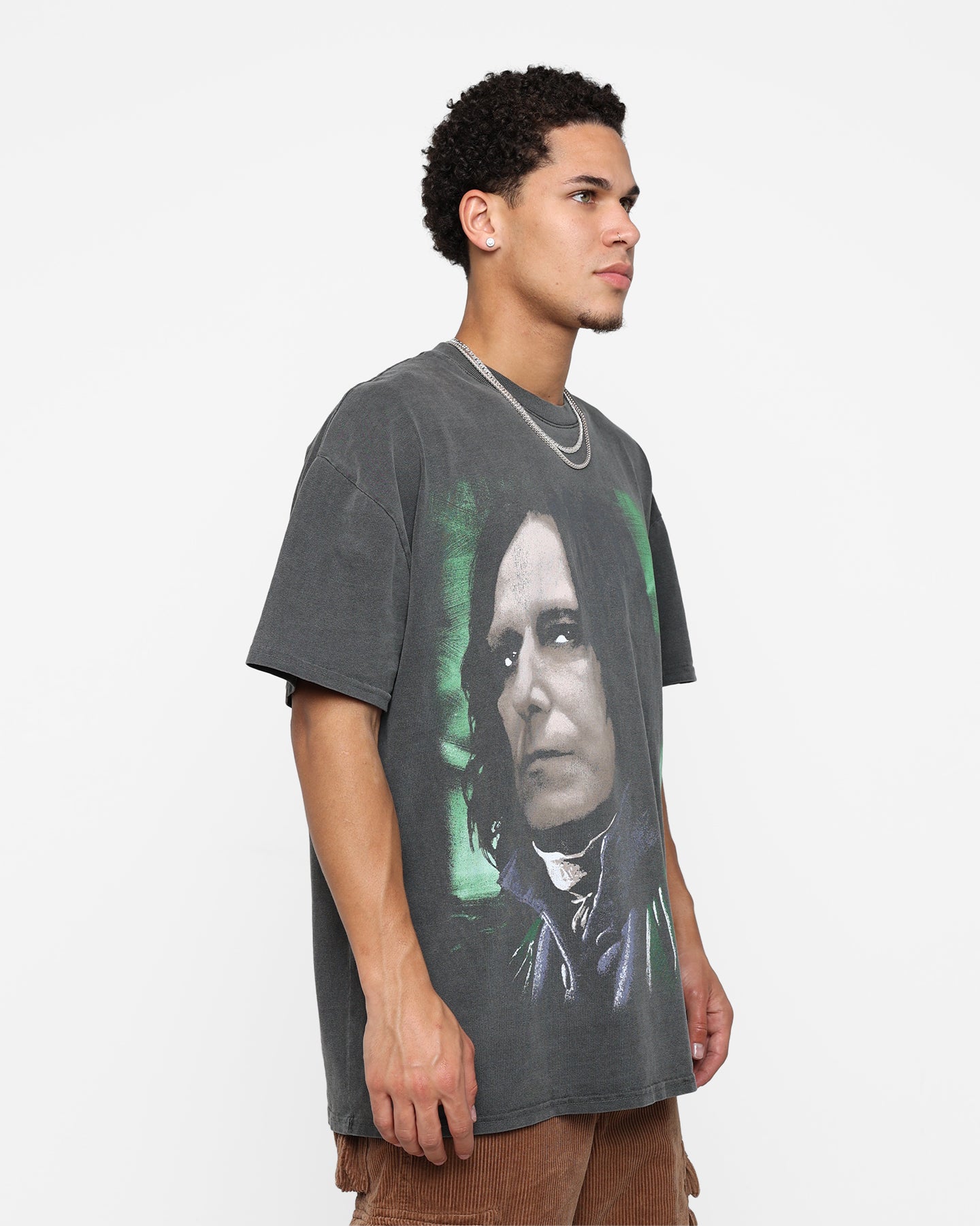 Harry Potter Snape Heavyweight Vintage T-Shirt - Black Wash | Officially Licensed | Unisex Adult Tee for Casual Wear & Cosplay