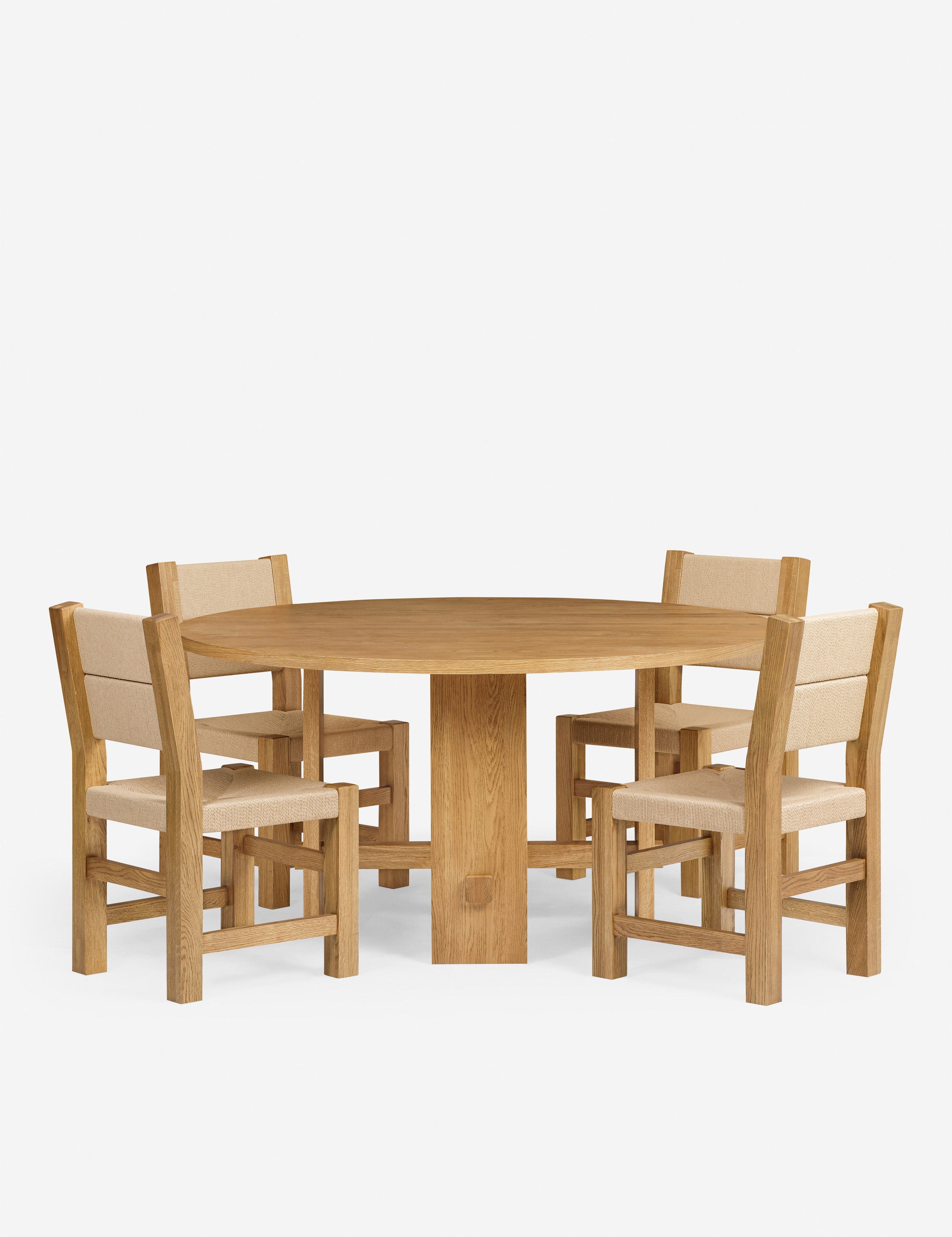 Campos Round Dining Table - 42 Inch Modern Wood Kitchen Table for 4-6 People | Perfect for Small Spaces, Breakfast Nook & Cozy Family Meals