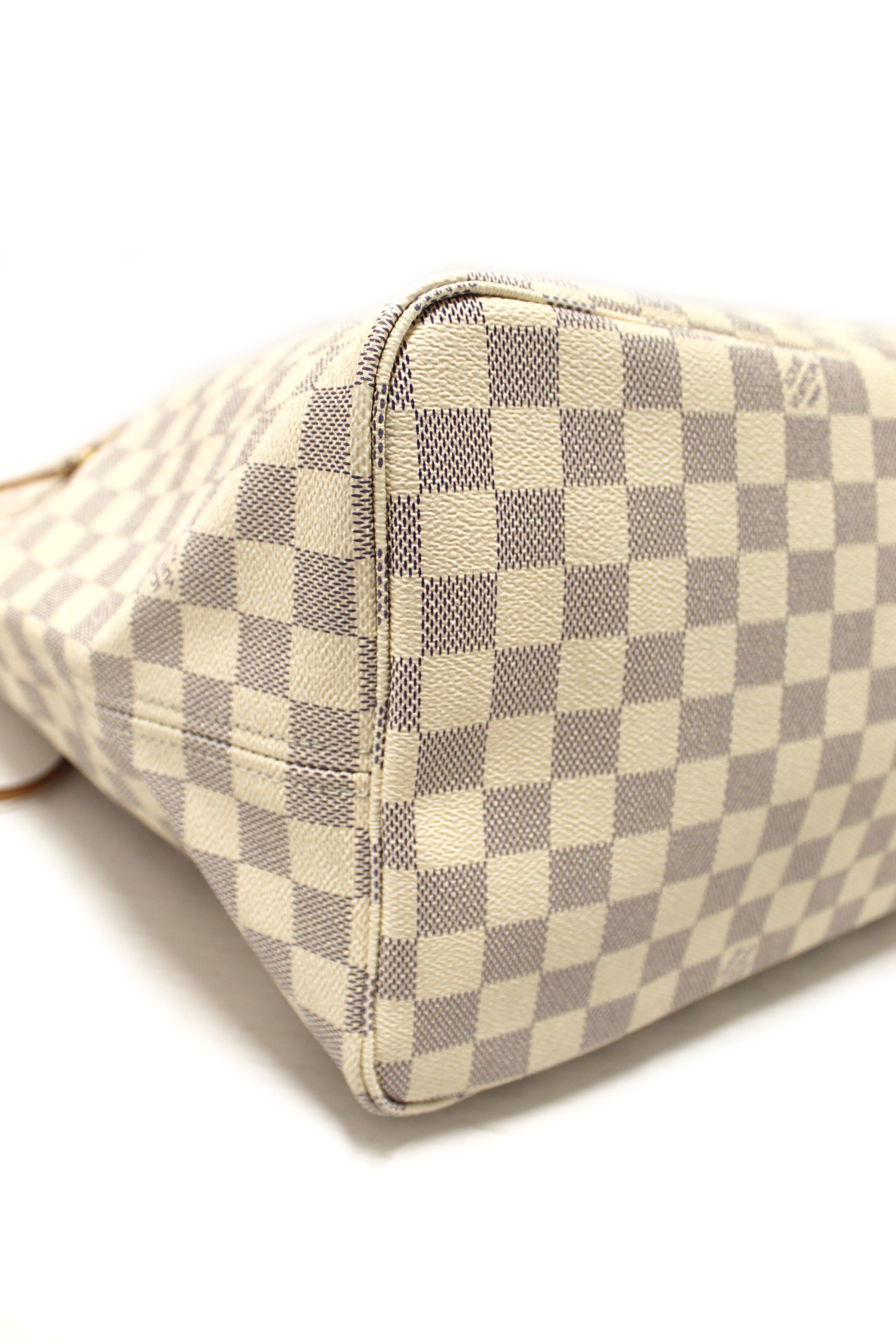 Authentic Louis Vuitton Damier Azur Neverfull GM Tote Shoulder Bag - Luxury Designer Handbag for Women, Perfect for Work, Travel & Shopping
