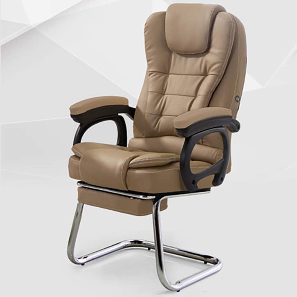 Ergonomic Office Chair with Footrest - Adjustable Reclining Computer Desk Chair for Home & Office, Massage Seat Executive Chair in Brown - Perfect for Long Work Hours, Gaming & Relaxation