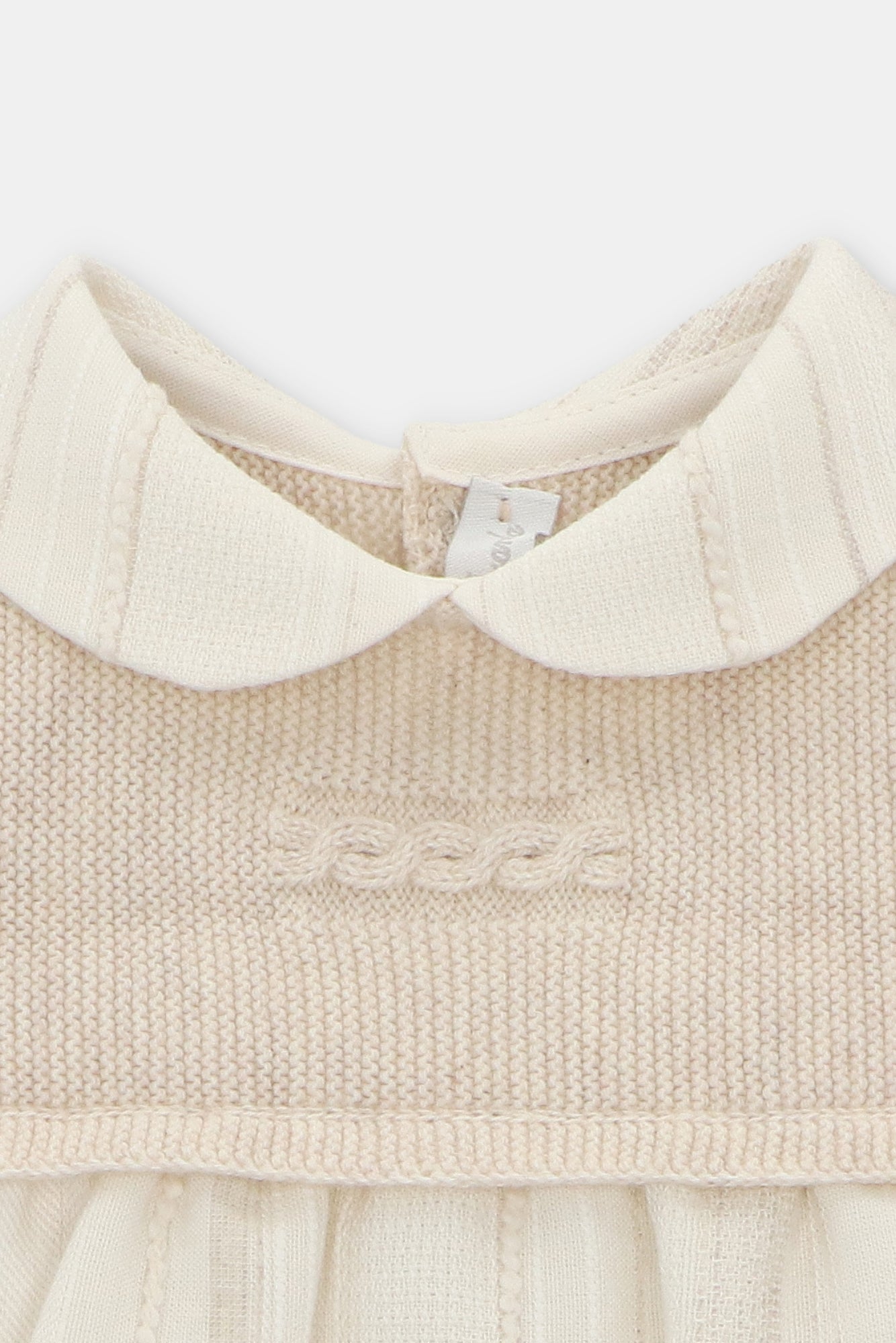 Reese Beige Half Knit Romper - Women's Casual Summer Jumpsuit | Perfect for Beach, Vacation & Everyday Wear