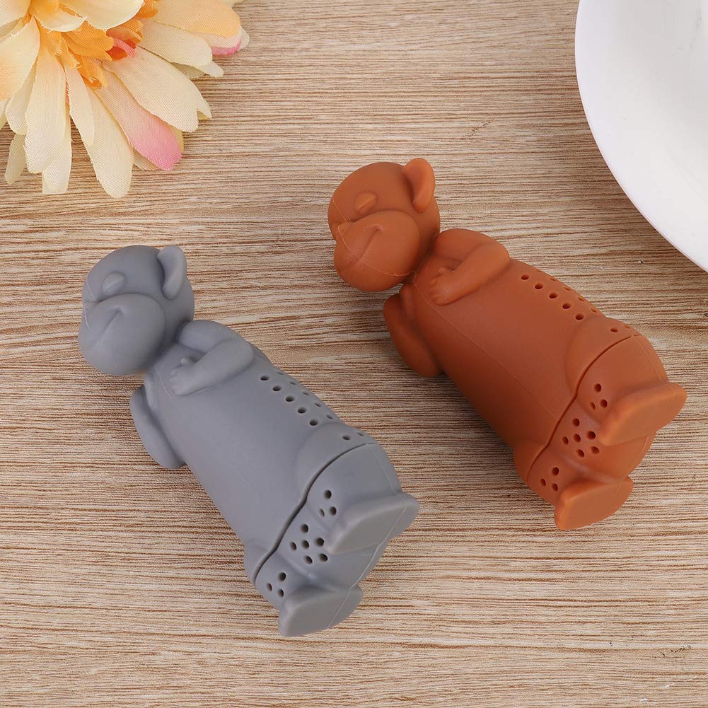 4 Pack Silicone Monkey Tea Infuser - Cute Cartoon Loose Tea Strainer Ball, Reusable Tea Filter for Herbal & Fruit Teas | Perfect for Tea Parties, Gifts & Relaxing with Friends & Family