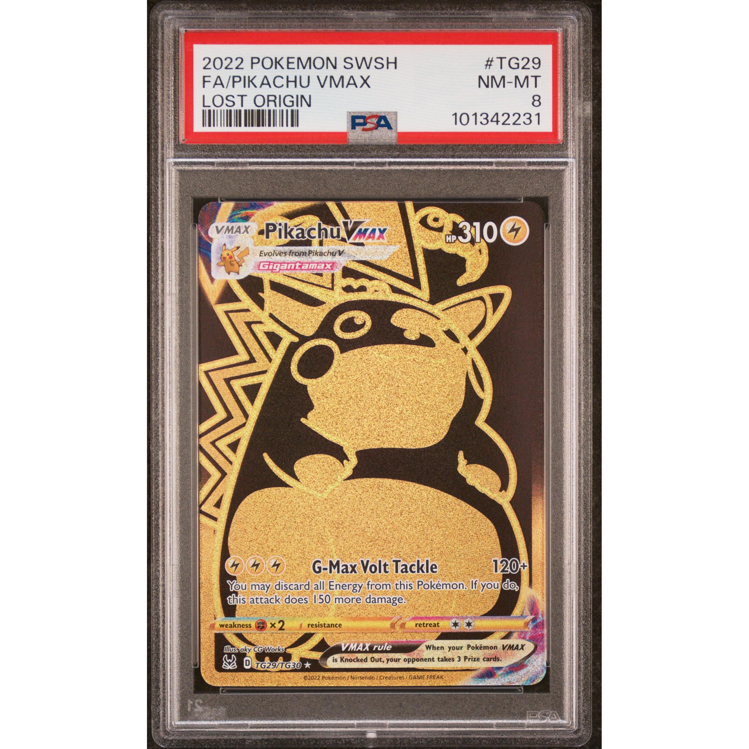 2022 Pokemon Lost Origin Pikachu TG29/TG30 PSA 8 Graded Card - Rare Collectible for Trading Card Game (TCG) Players & Pokemon Fans | Perfect for Display, Investment & Competitive Battles