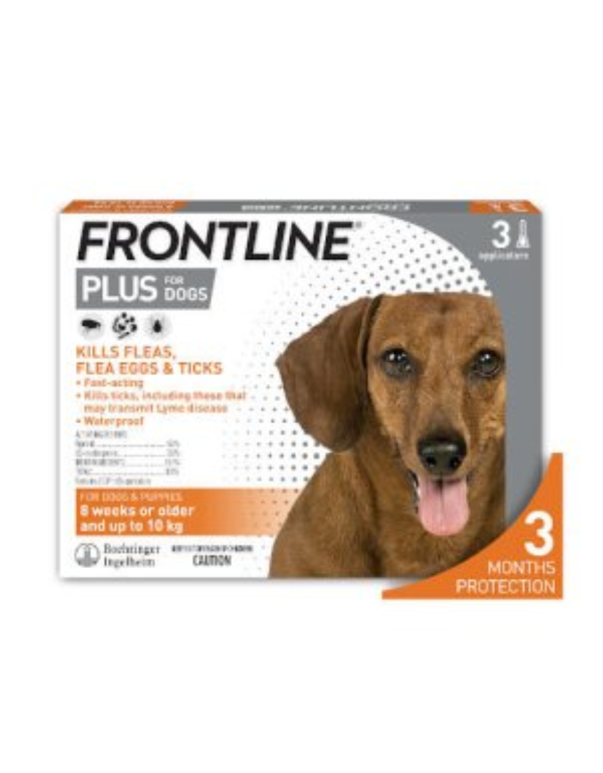 Frontline Plus Flea & Tick Treatment for Small Dogs Under 10kg - 6 Month Supply (2 Sizes) | Fast-Acting Protection for Indoor & Outdoor Pets