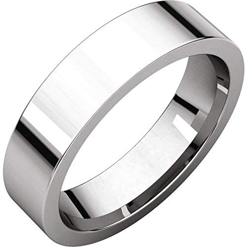 Sterling Silver 5mm Flat Comfort Fit Wedding Band Ring - Size 7 for Men & Women - Perfect for Everyday Wear, Anniversary Gifts & Couple Rings