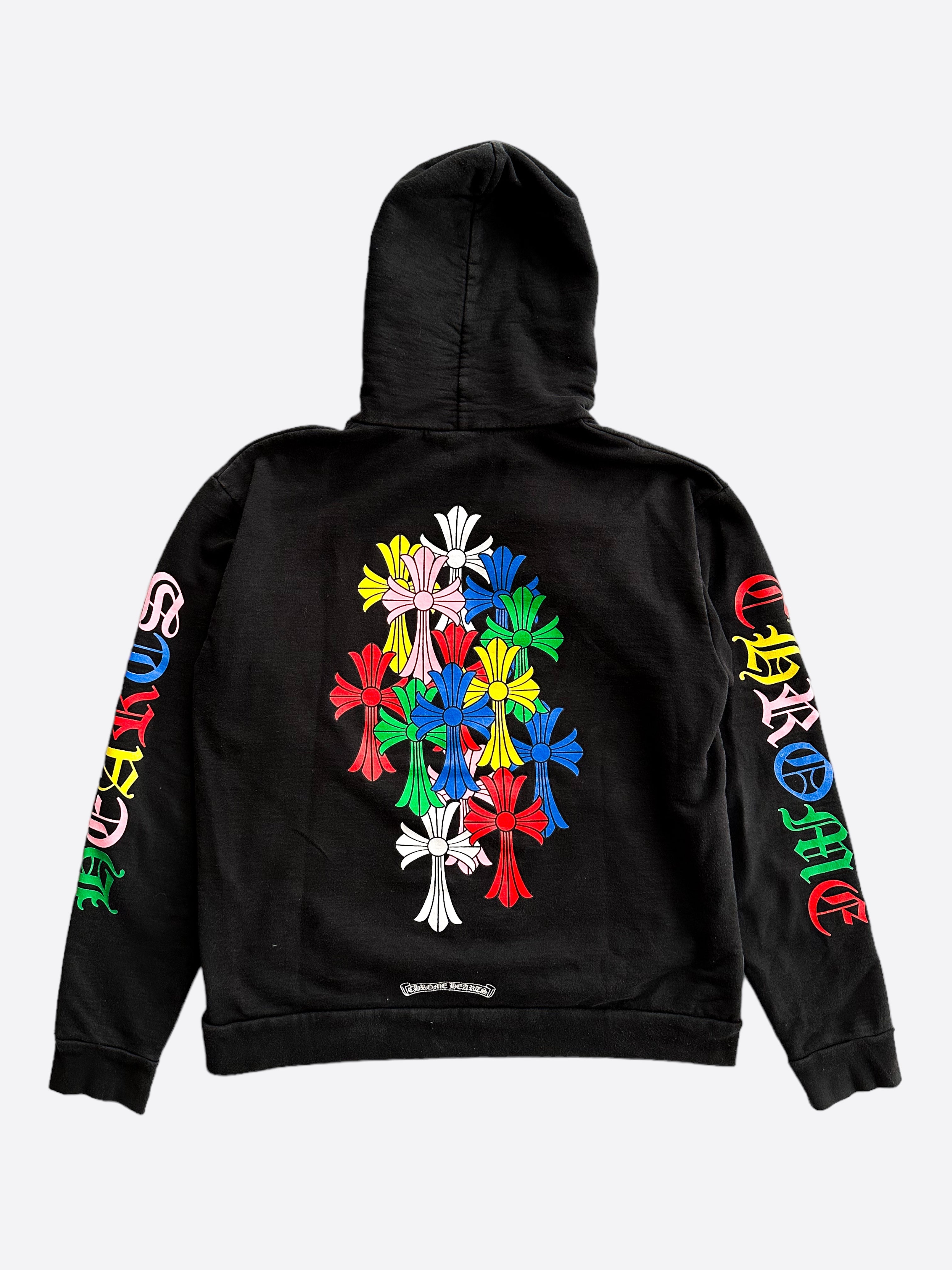 Chrome Hearts Black Multicolor Cross Hoodie - Stylish Streetwear for Men & Women | Perfect for Casual Outfits, Parties & Urban Fashion