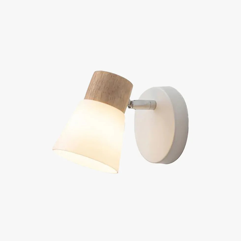 Scandinavian White Glass LED Wall Lights - Modern Minimalist Lighting for Living Room, Bedroom, and Hallway Decor