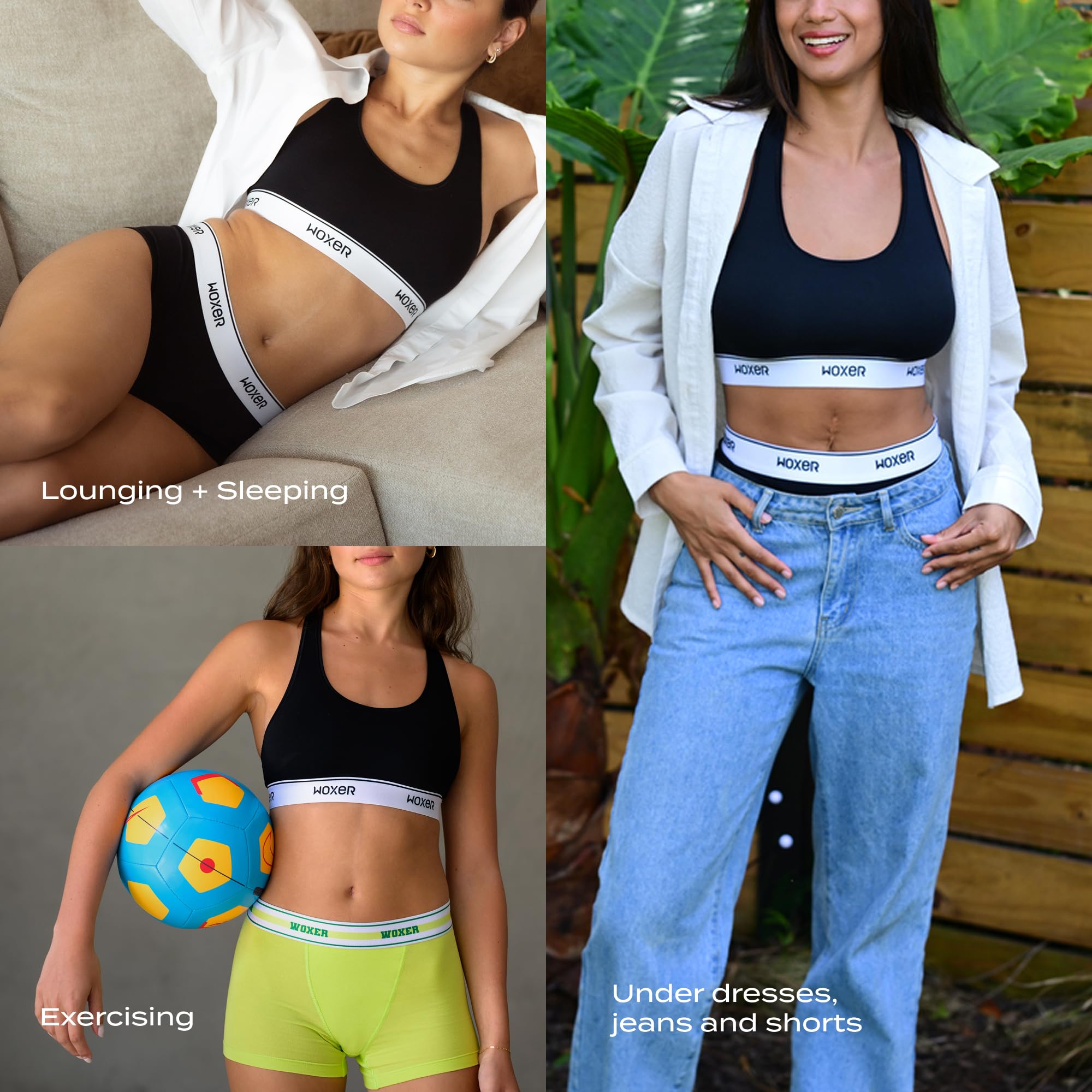 Woxer Boss Bralettes for Women - Wireless Seamless Comfortable Support Bra for Yoga, Workout & Everyday Wear