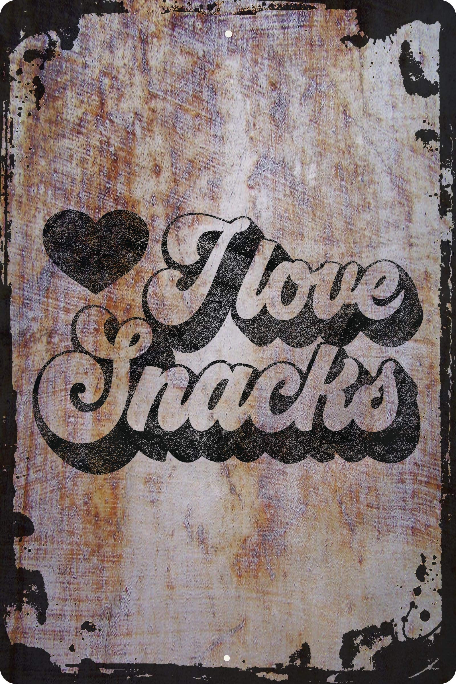 Funny Snack Lover Wall Art - 12x18 Inch Beige Food Quote Poster for Kitchen Decor, Dining Room, Office | Cute Gift for Foodies & Hungry People
