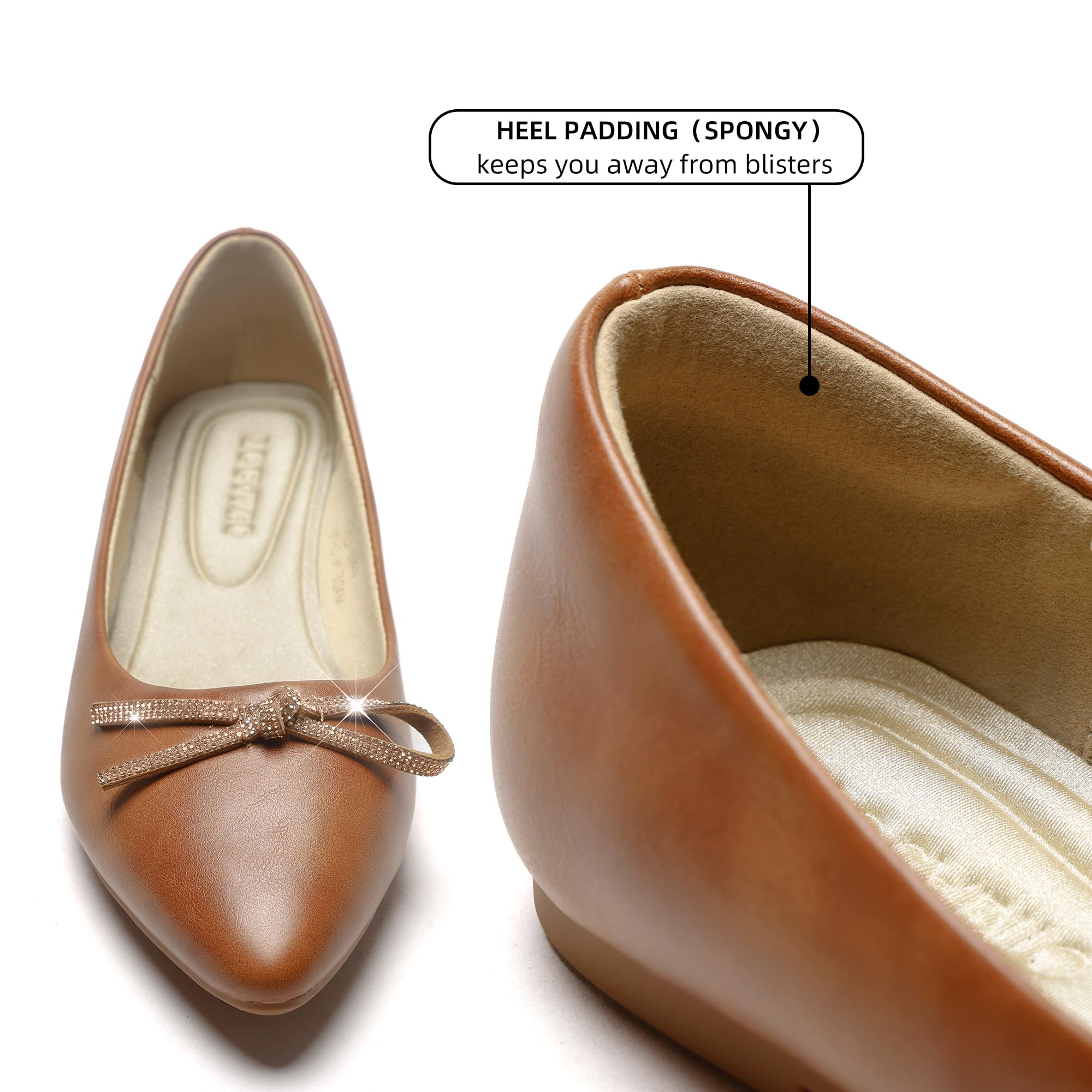 Women's Comfortable Flat Shoes - Classic Pointed Toe Slip On Dress Shoes for Office & Casual Wear | Perfect for Work, Commuting & Everyday Outfits