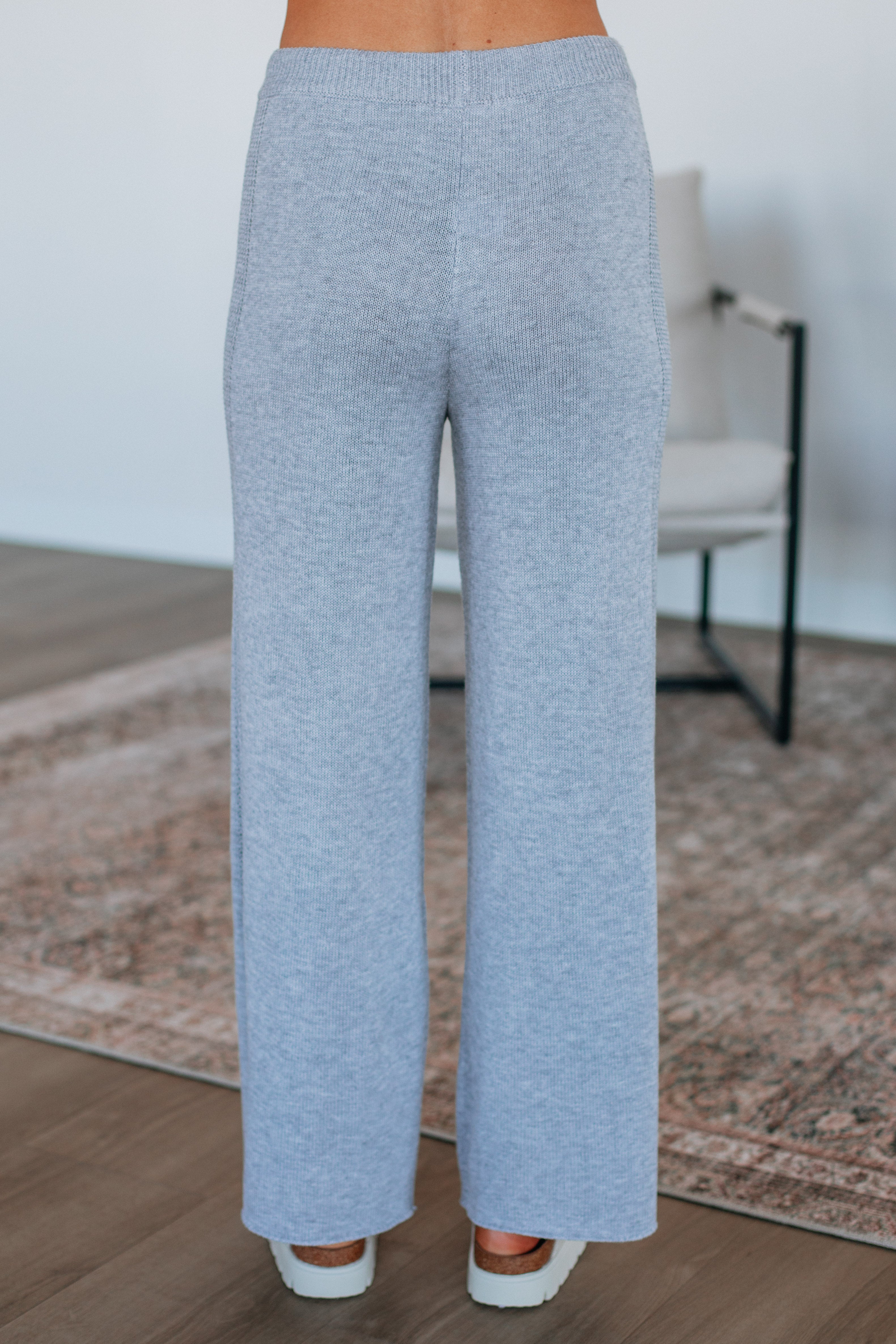 Bodhi Knit Pants for Women - Soft Stretchy Lounge Pants in Heather Grey - Perfect for Yoga, Travel & Relaxation at Home