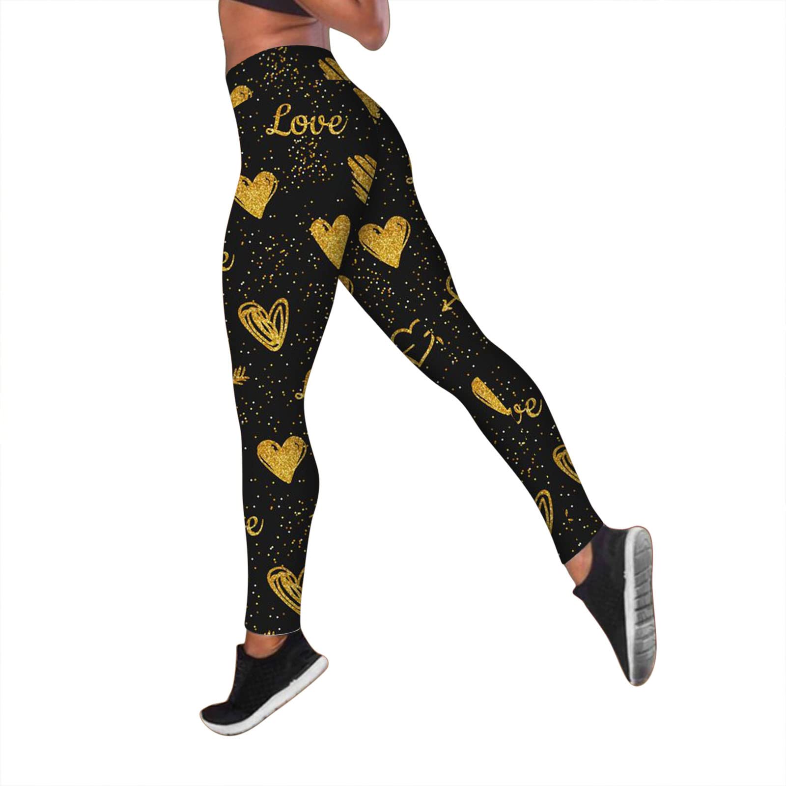 Smooto High Waist Butt Lifting Yoga Pants for Women - Tummy Control Workout Leggings, Anti-Cellulite Ribbed Tights - TikTok Trendy Gym & Lounge Wear (Gold, Medium)