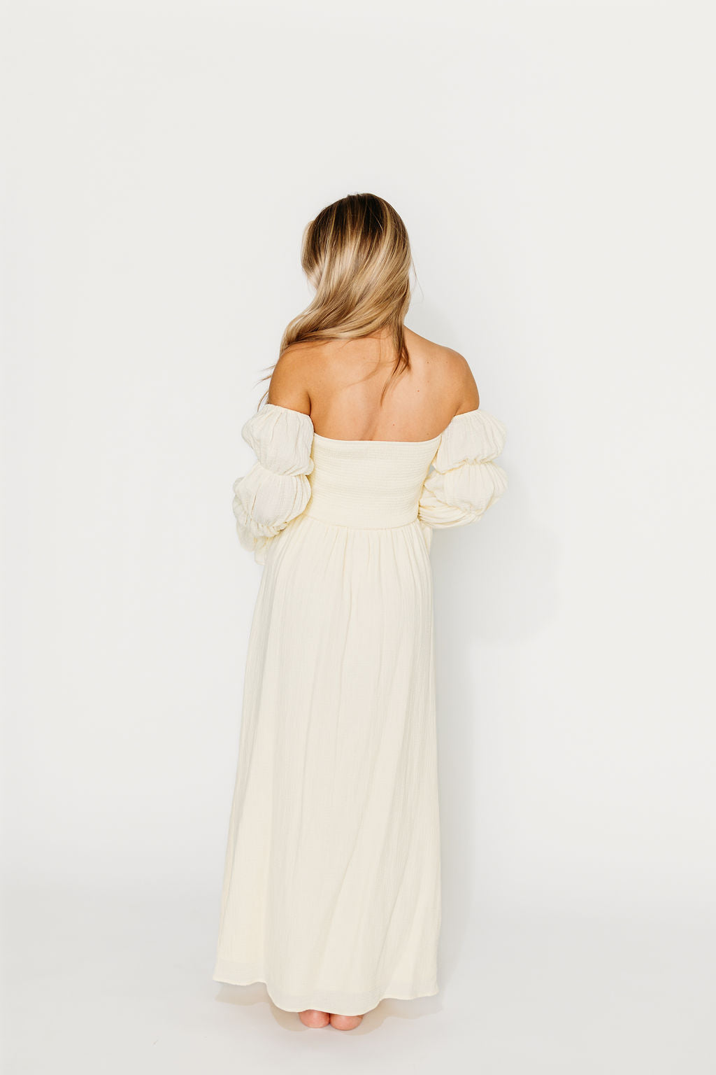 Haden Women's Maxi Dress in Cream - Flowy Long Summer Dress for Beach, Vacation & Casual Wear | Elegant & Comfortable
