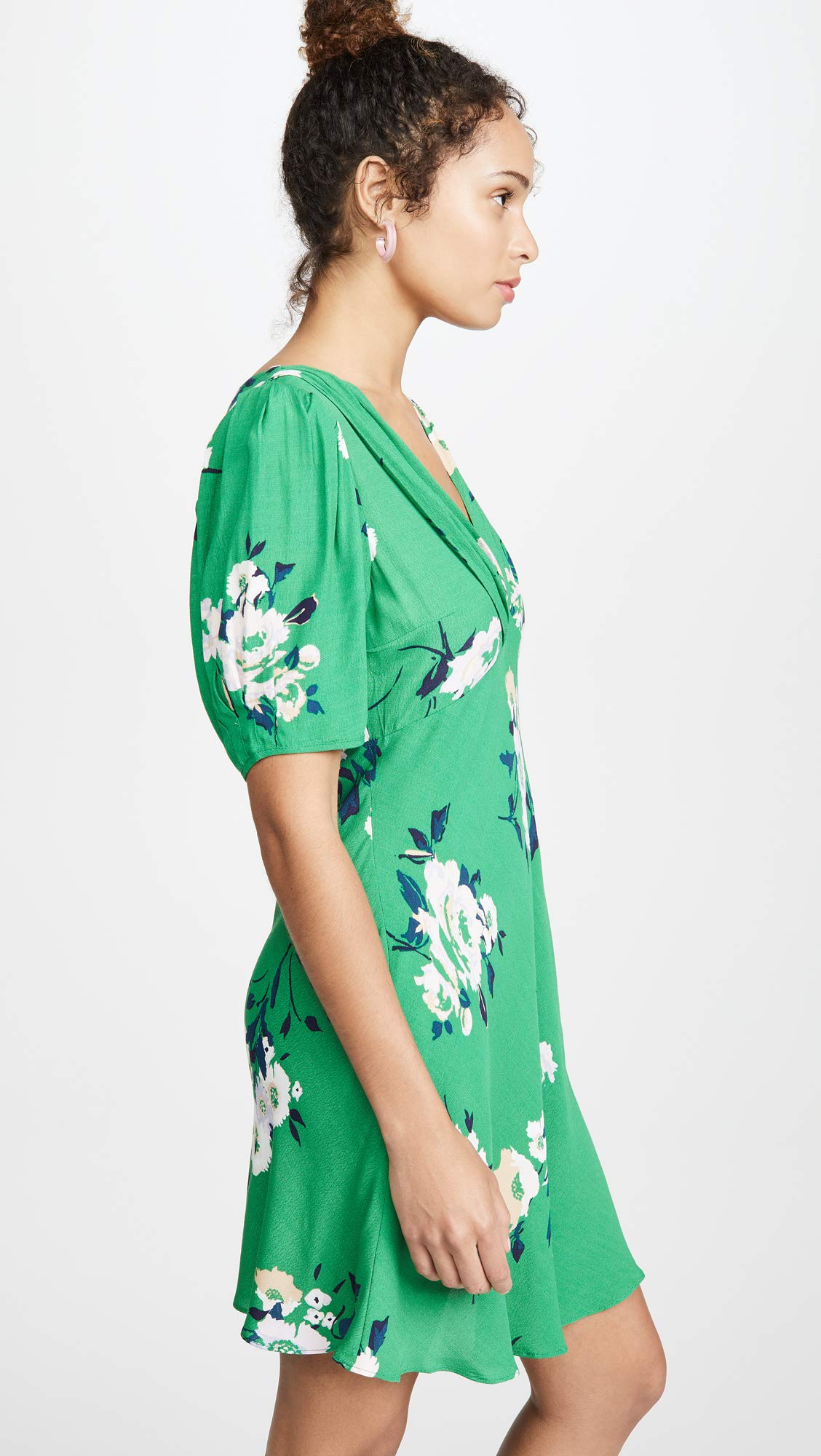Free People Women's Neon Garden Mini Dress - Green, Size 6 | Flowy Summer Dress for Beach, Music Festivals & Date Nights