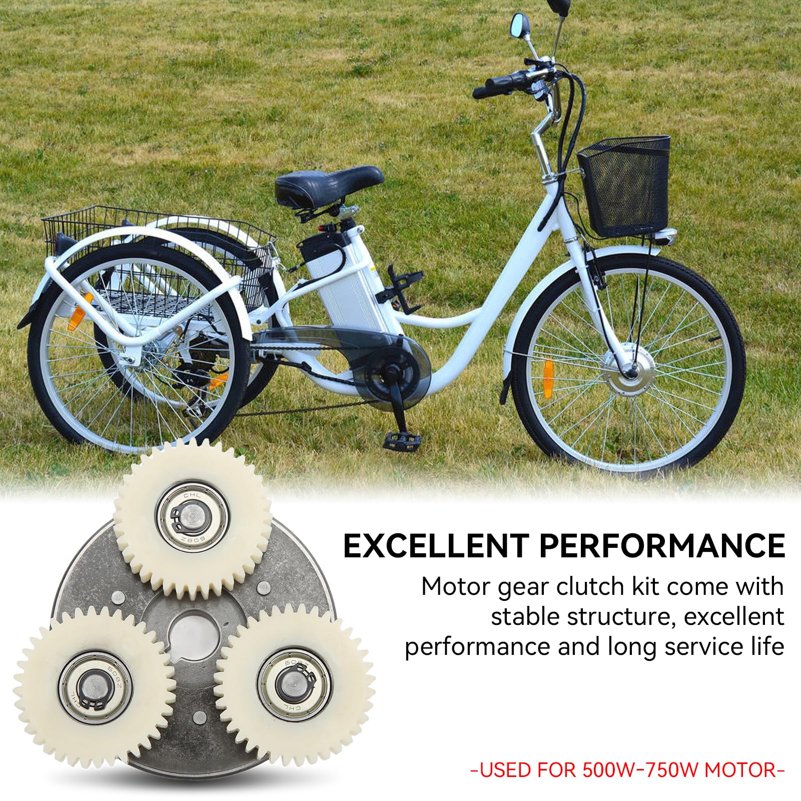 Bafang E-Bike Motor Gear Clutch Kit - 36T Planetary Nylon Gears Replacement for 500W & 750W Electric Bicycles - Durable Upgrade for Bafang Motor Metal Solid Gear - Perfect for Commuting, Mountain Biking & Off-Road Adventures