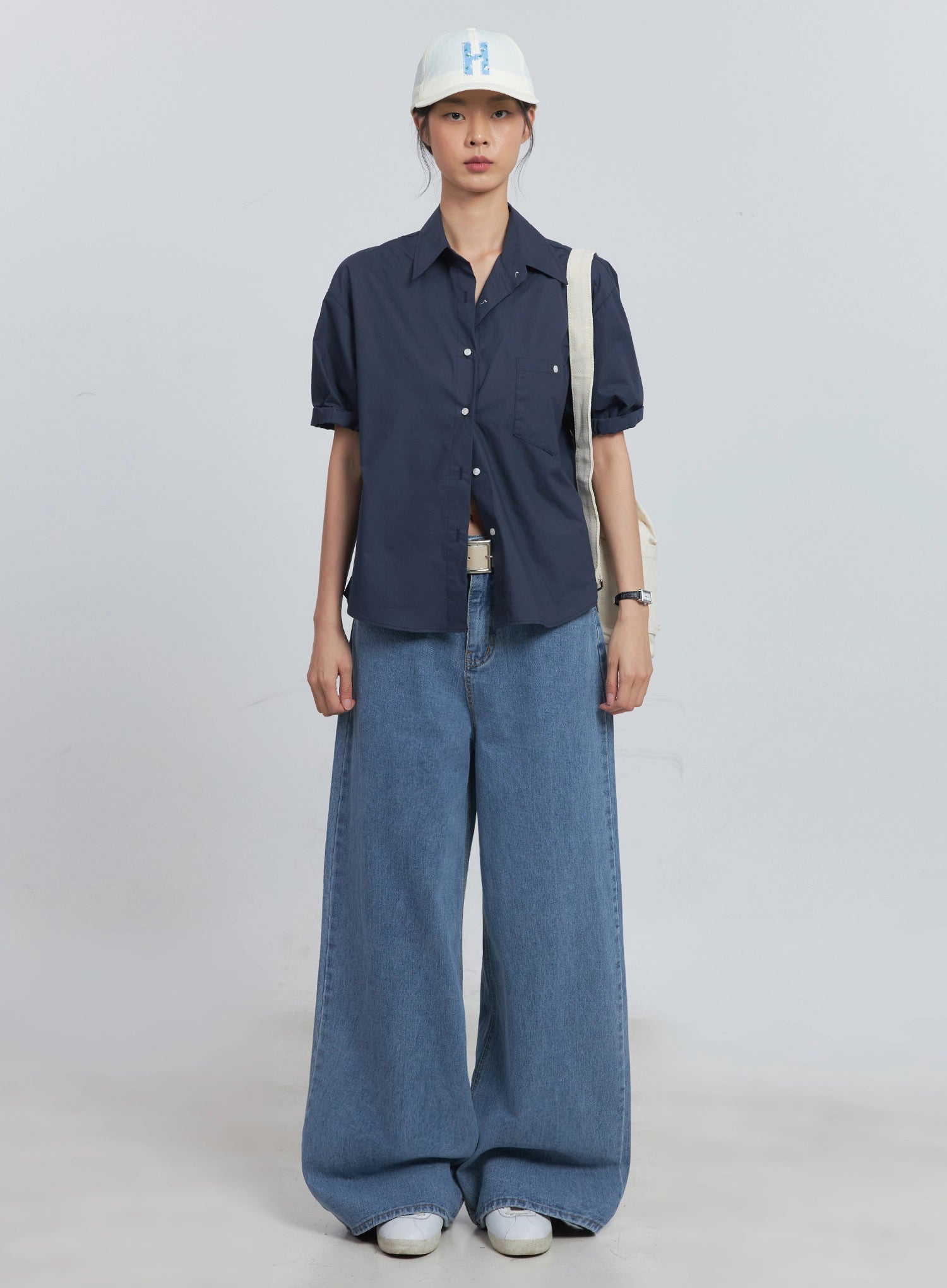 Daniela High Waisted Wide Leg Jeans for Women - Stretchy Comfort Denim Pants - Perfect for Casual Outings, Office Wear & Date Nights