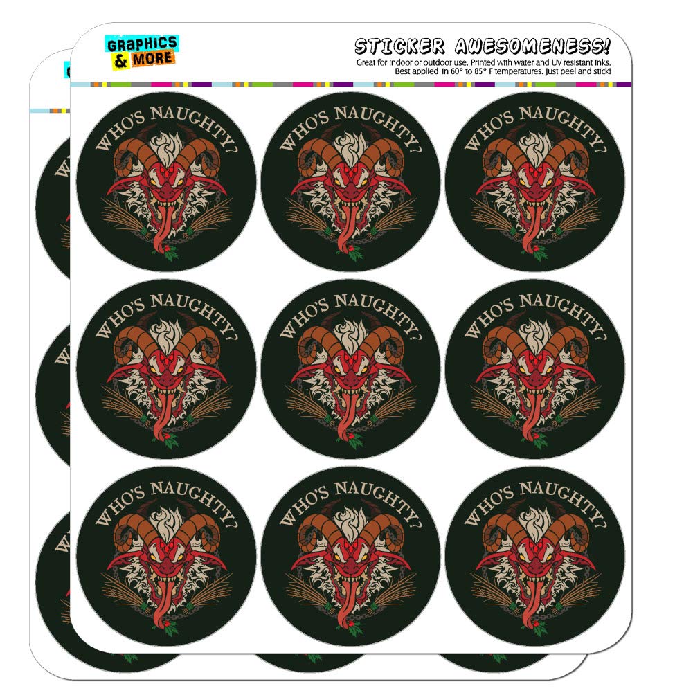 Krampus Who's Naughty Christmas Holiday Planner Calendar - Scrapbooking Stickers for DIY Crafting, Journaling & Gift Wrapping | Festive Holiday Decorations