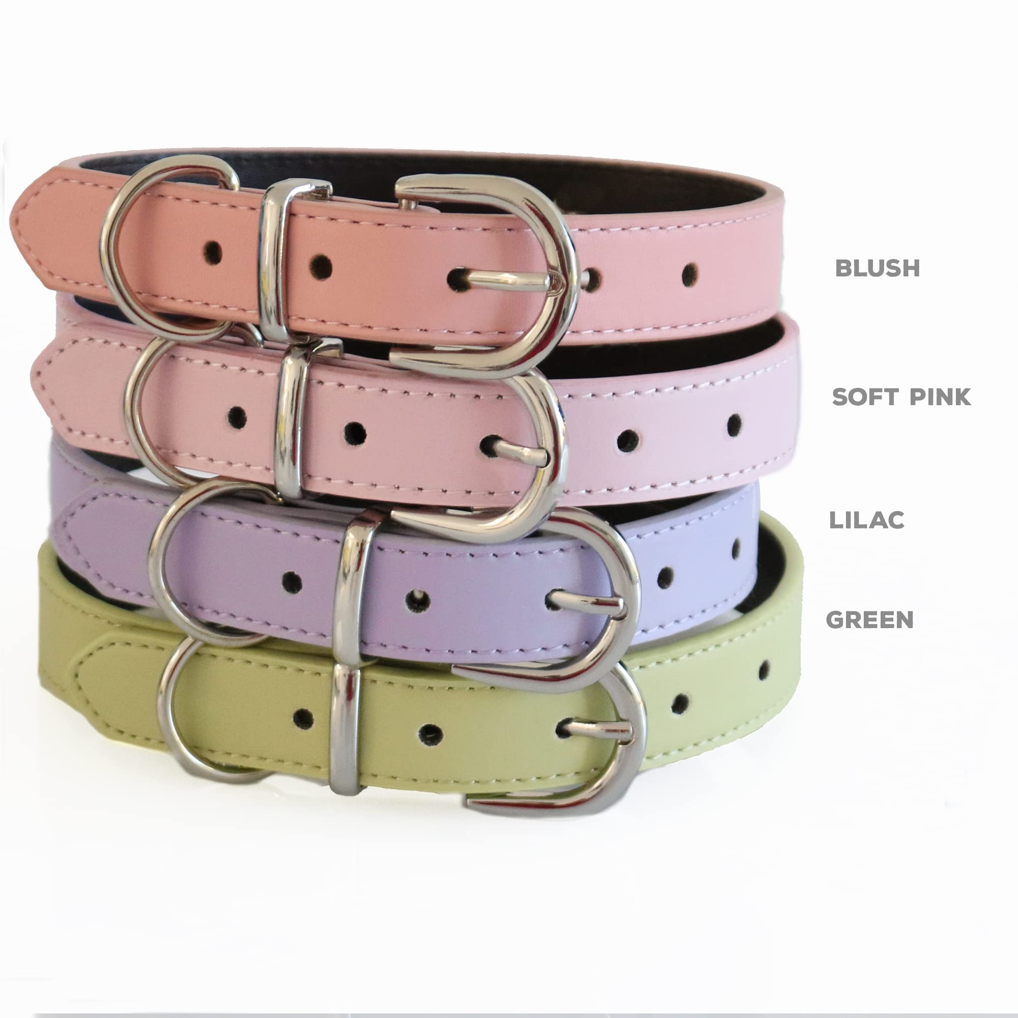 Premium Sage Green Bow Tie Dog Collar - Black, Gray, Brown, Ivory, Champagne, Copper, Gold & Green Leather Puppy Collar with Adjustable Bow Tie - Perfect for Weddings, Parties & Special Occasions
