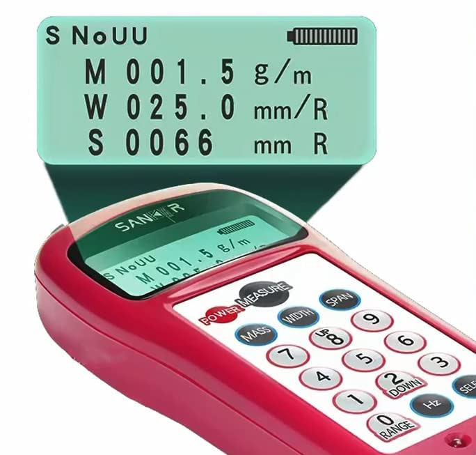 Sonic Belt Tension Meter - Digital Acoustic Belt Tension Tester for V-Belt, Fabric Covered Belt, Toothed Edge Belt, Multi-Vinged Belt & Power Transmission Belts | Industrial Maintenance & Automotive Repair Tool
