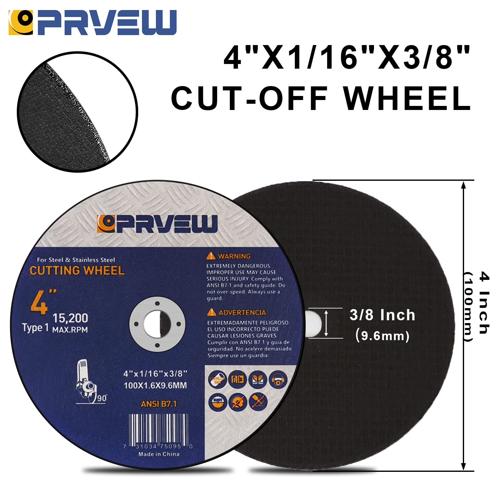 50-Pack 4 Inch Cut Off Wheels for Angle Grinder - 4