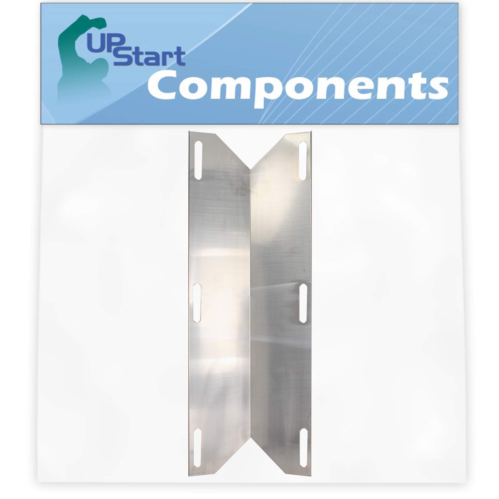 Stainless Steel BBQ Grill Heat Shield Plate for Jenn Air 720-0164 - Replacement Flame Tamer, Guard & Deflector - 17 3/4