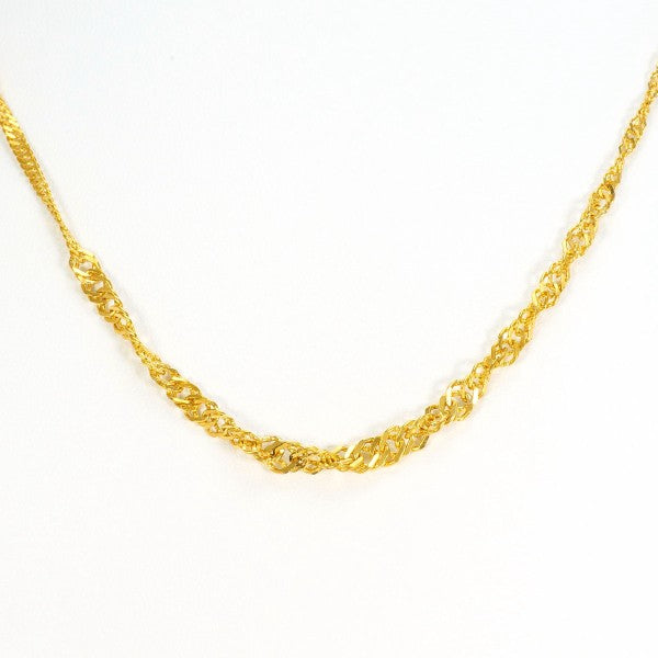 24K Yellow Gold Necklace for Women - Elegant 18 Inch Solid Gold Chain Jewelry - Perfect for Weddings, Anniversaries & Special Occasions