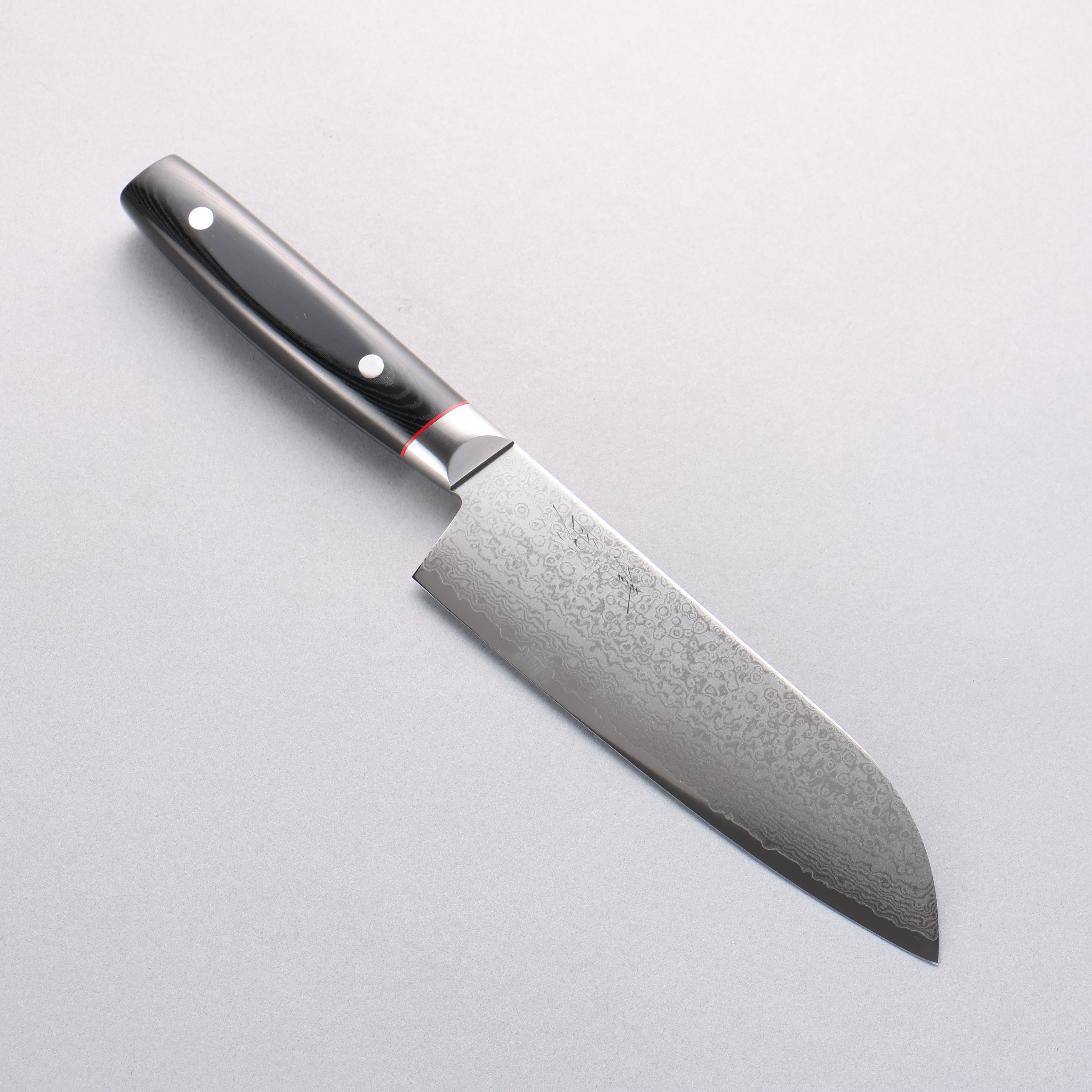 Premium Seisuke Saiun VG10 Damascus Santoku Knife 170mm - Black Micarta Handle - Japanese Kitchen Knife for Slicing, Dicing & Chopping - Perfect for Home Chefs & Professional Cooking