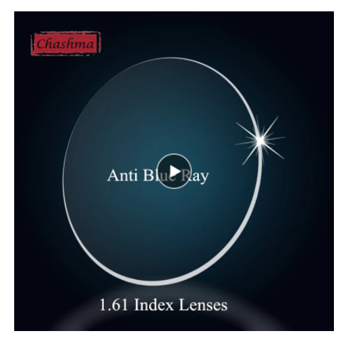 1.61 Index Single Vision Anti-Blue Light Aspheric Lenses - Clear Vision for Digital Screen Use, Computer Glasses & Eye Protection