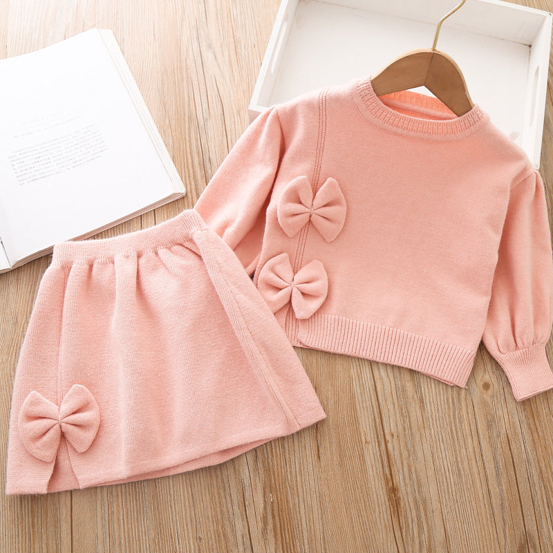 Cute Baby Girl Bow Knot Two-Piece Princess Dress Set for Infants - Perfect for Birthday Parties, Photo Shoots & Special Occasions