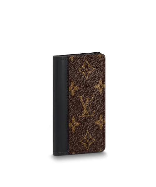 Louis Vuitton Monogram Macassar Canvas Pocket Organizer Wallet - Black | Slim Card Holder for Men | Perfect for Business, Travel & Everyday Use