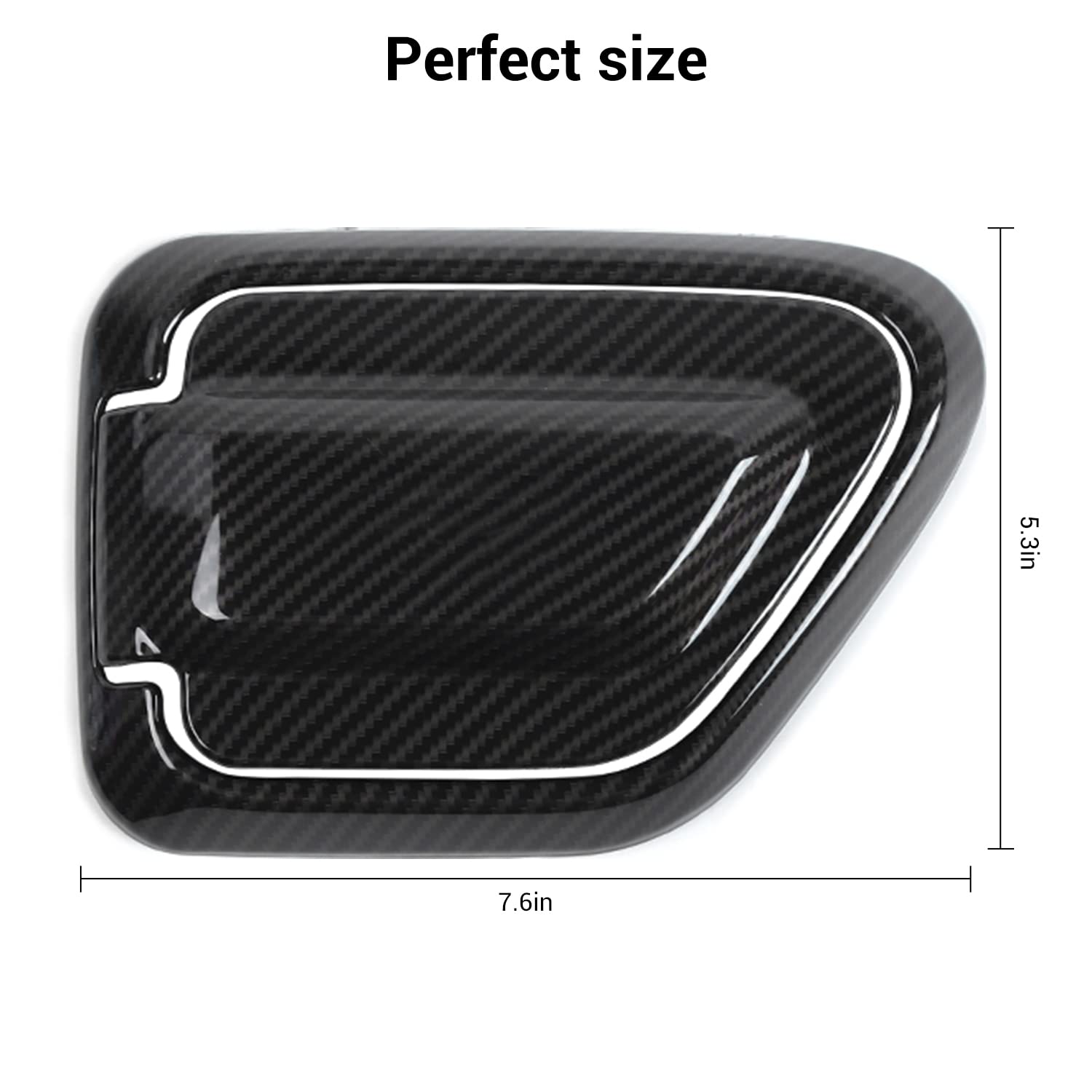 Carbon Fiber Charging Port Cover for 2021-2025 Jeep Wrangler JL/JLU/4Xe - Dustproof & Waterproof Exterior Accessory - Perfect for Off-Road Adventures & Daily Commuting