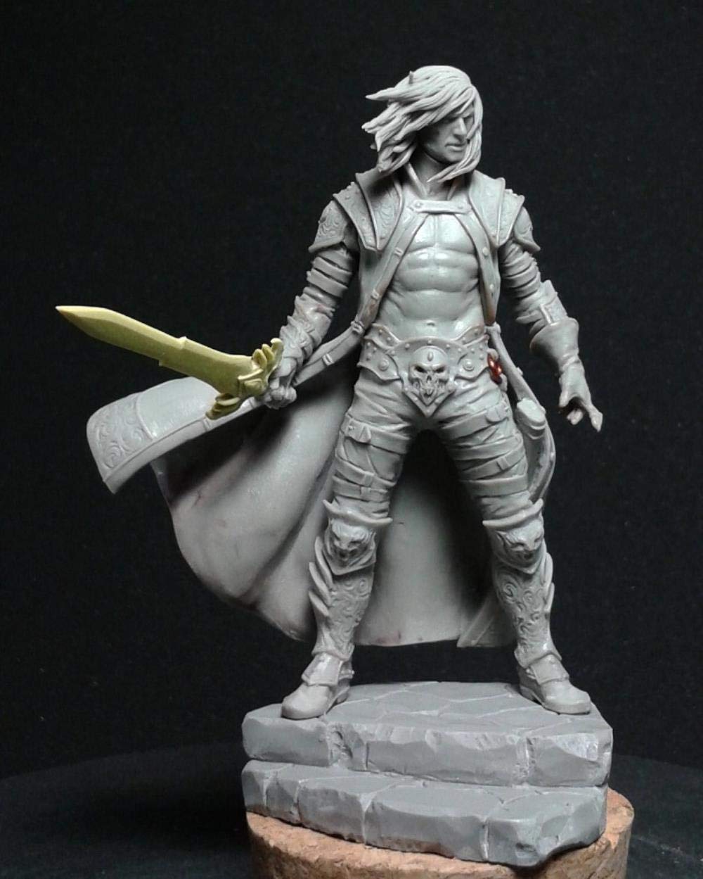 1/24 Scale 75mm Ancient Warrior with Sword - Unpainted Resin Miniature Model Kit for Wargaming, Diorama, and Collectors - Perfect for Tabletop RPGs and Historical Displays