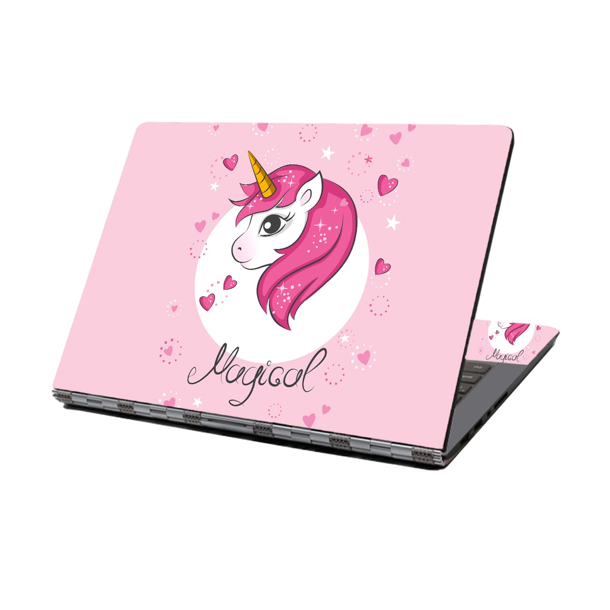 Personalized Laptop Skin Sticker Decal for 12-15.6 inch Laptops - Cute Unicorn Vinyl Cover Protector for MacBook, Dell, HP, Lenovo - Perfect for School, Work & Travel
