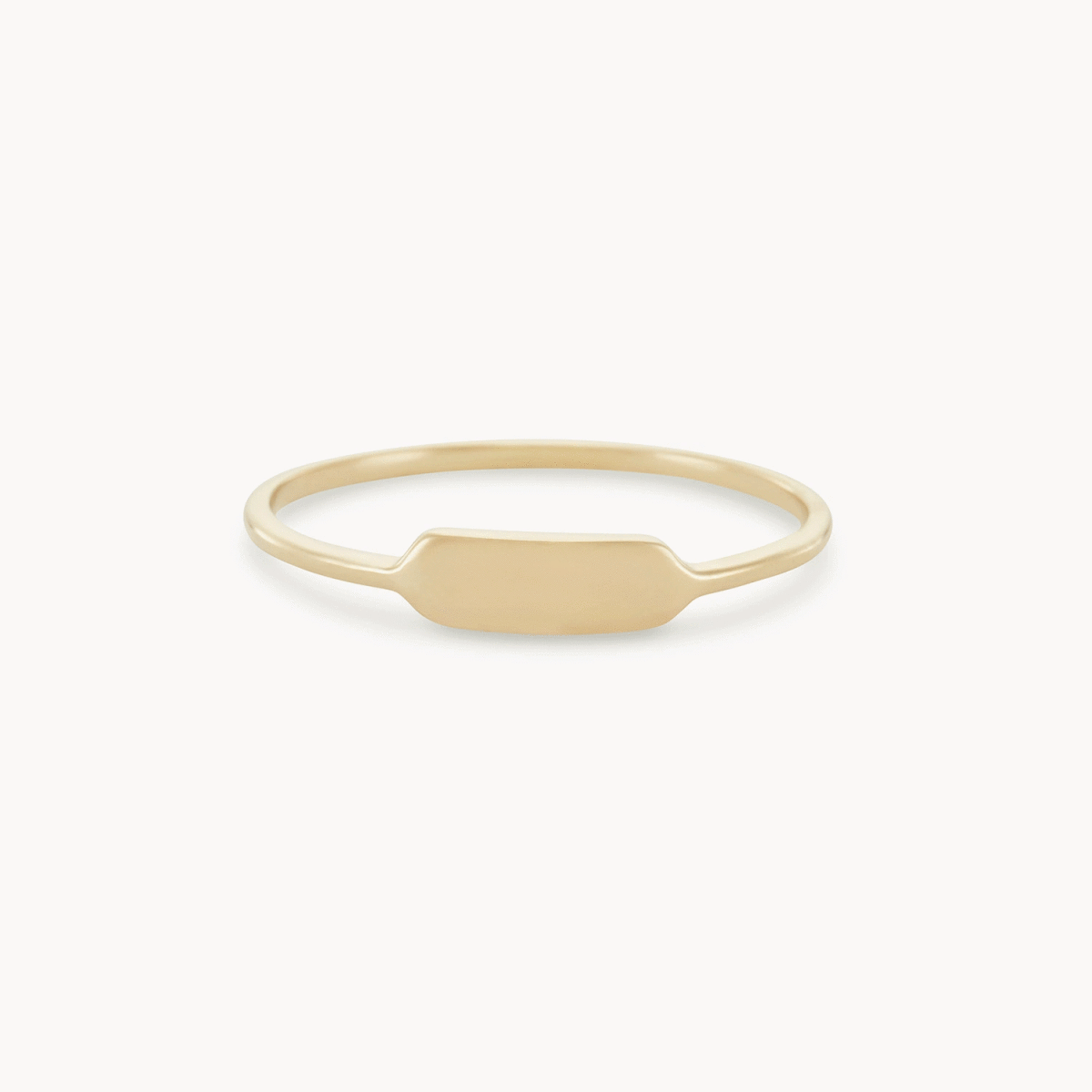 14K Yellow Gold Engravable Namesake Ring - Personalized Gift for Women, Anniversary, Wedding & Special Occasions