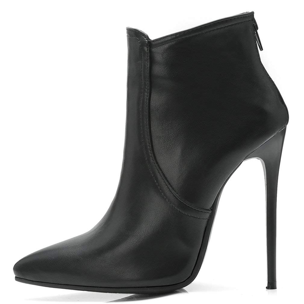 Caradise Women's High Heel Pointed Toe Stiletto Boots - Zip Up Dress Ankle Booties for Party, Date Night & Office Wear | Comfortable & Stylish Women's Fashion Shoes