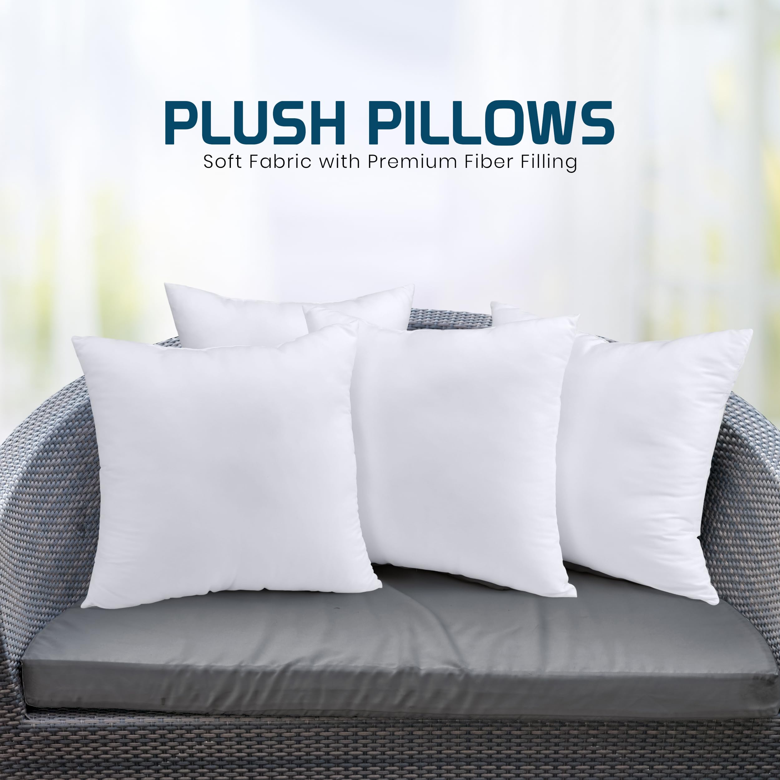 24-Pack Utopia Bedding Decorative Throw Pillows 14x14 Inches - Soft White Couch Pillows for Sofa, Bed & Living Room - Perfect for Home Decor, Accent Pillows & Cozy Comfort