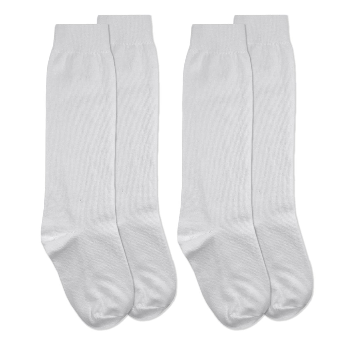 Jefferies Girls School Uniform Knee High Cotton Socks - 2 Pairs Pack | Comfortable & Durable for Daily Wear, School Uniforms & Dress Codes
