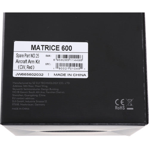 DJI Matrice 600 Part 25 Aircraft Arm Kit CW (Clockwise) - Red Replacement Part for Aerial Photography & Professional Drone Repair | Compatible with M600 Pro, Industrial UAVs
